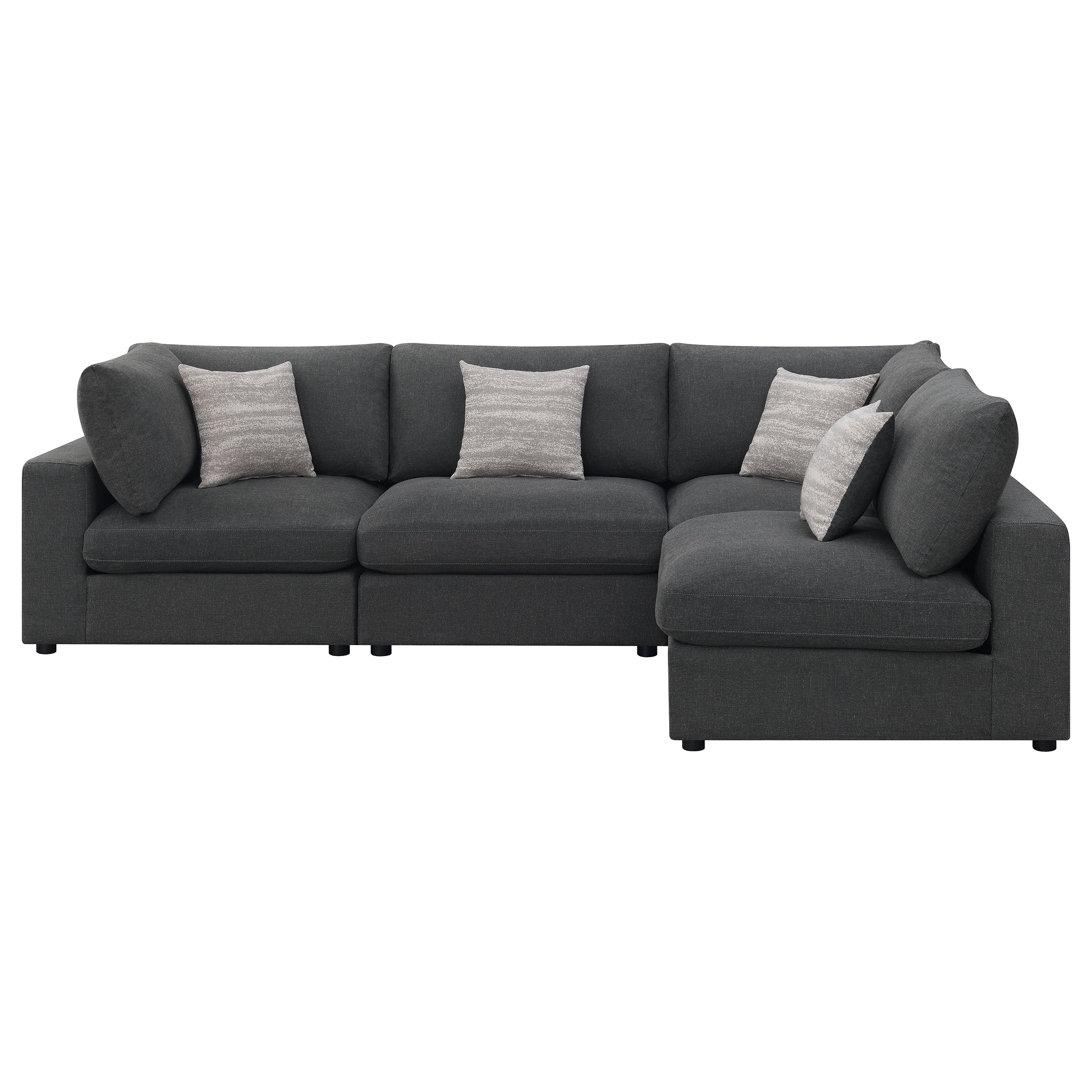 Serene Upholstered Modular Sectional Charcoal