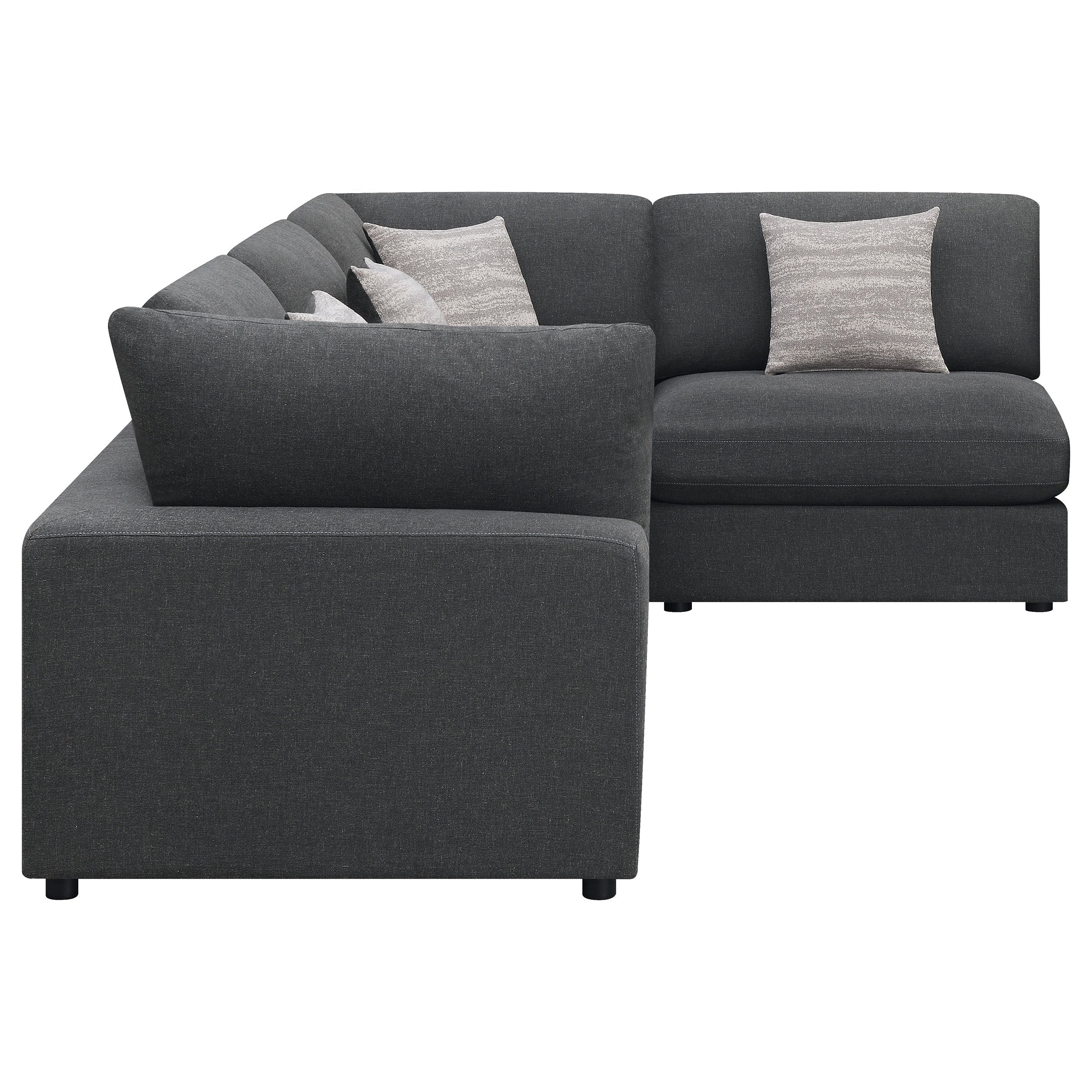 Serene Upholstered Modular Sectional Charcoal
