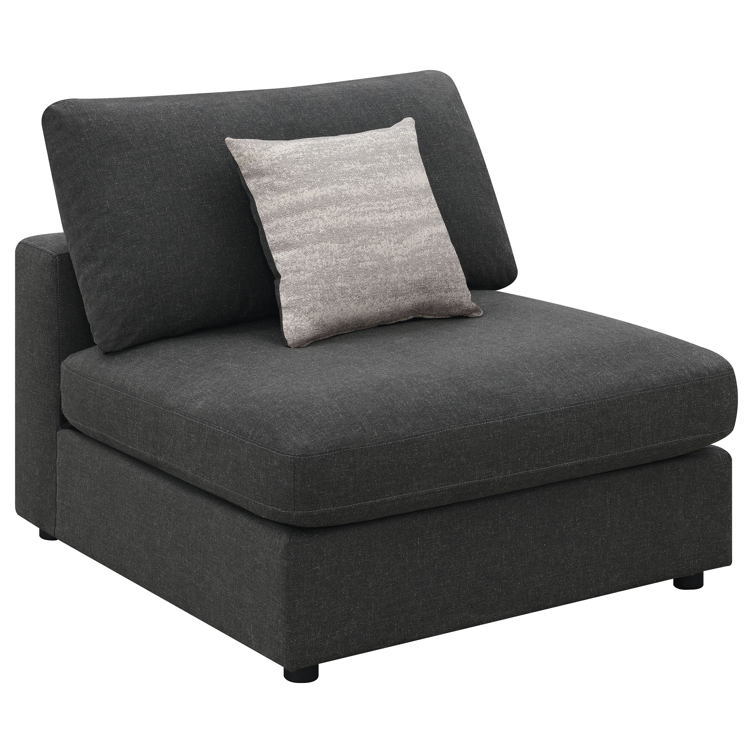 Serene Upholstered Modular Sectional Charcoal