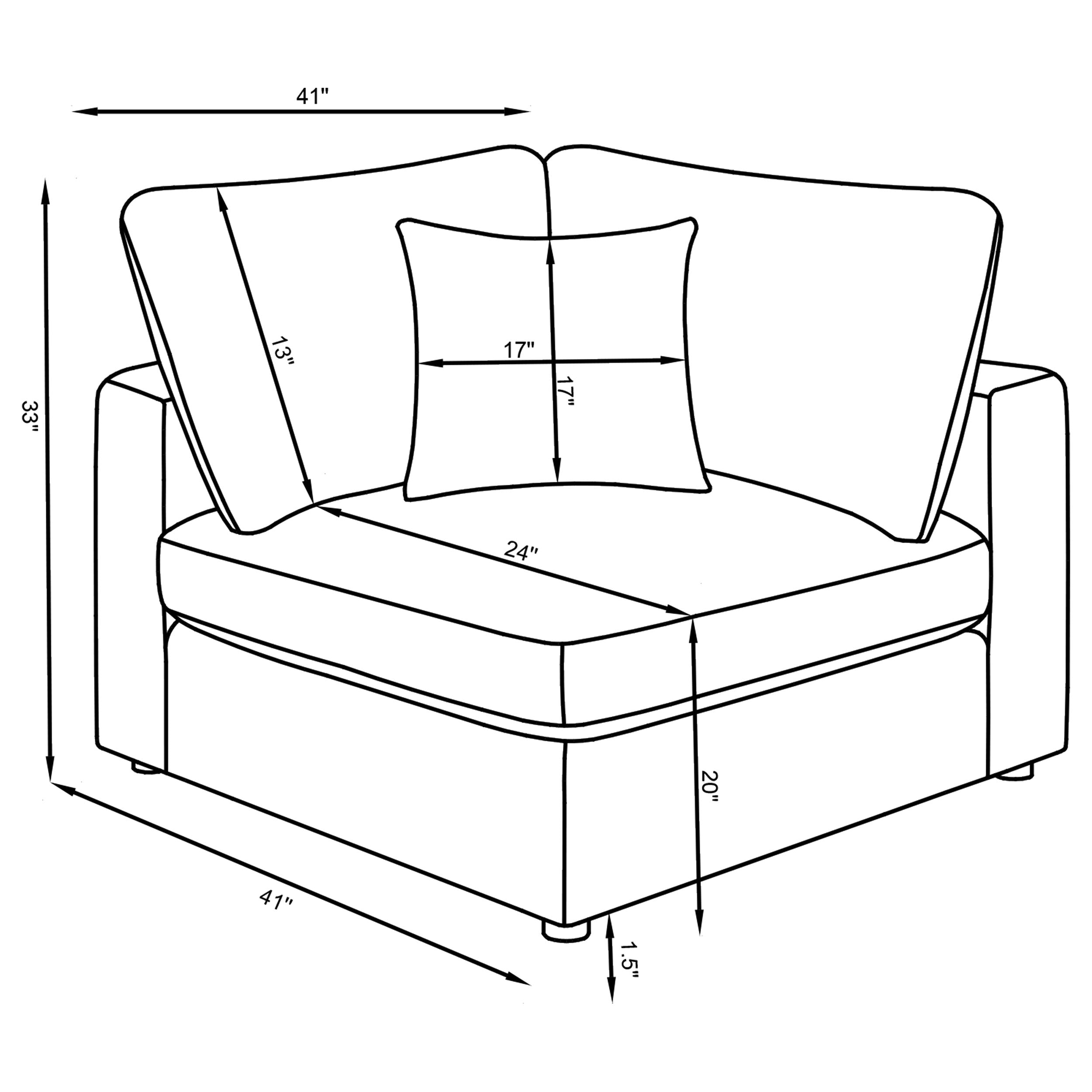 Serene Upholstered Modular Sectional Charcoal