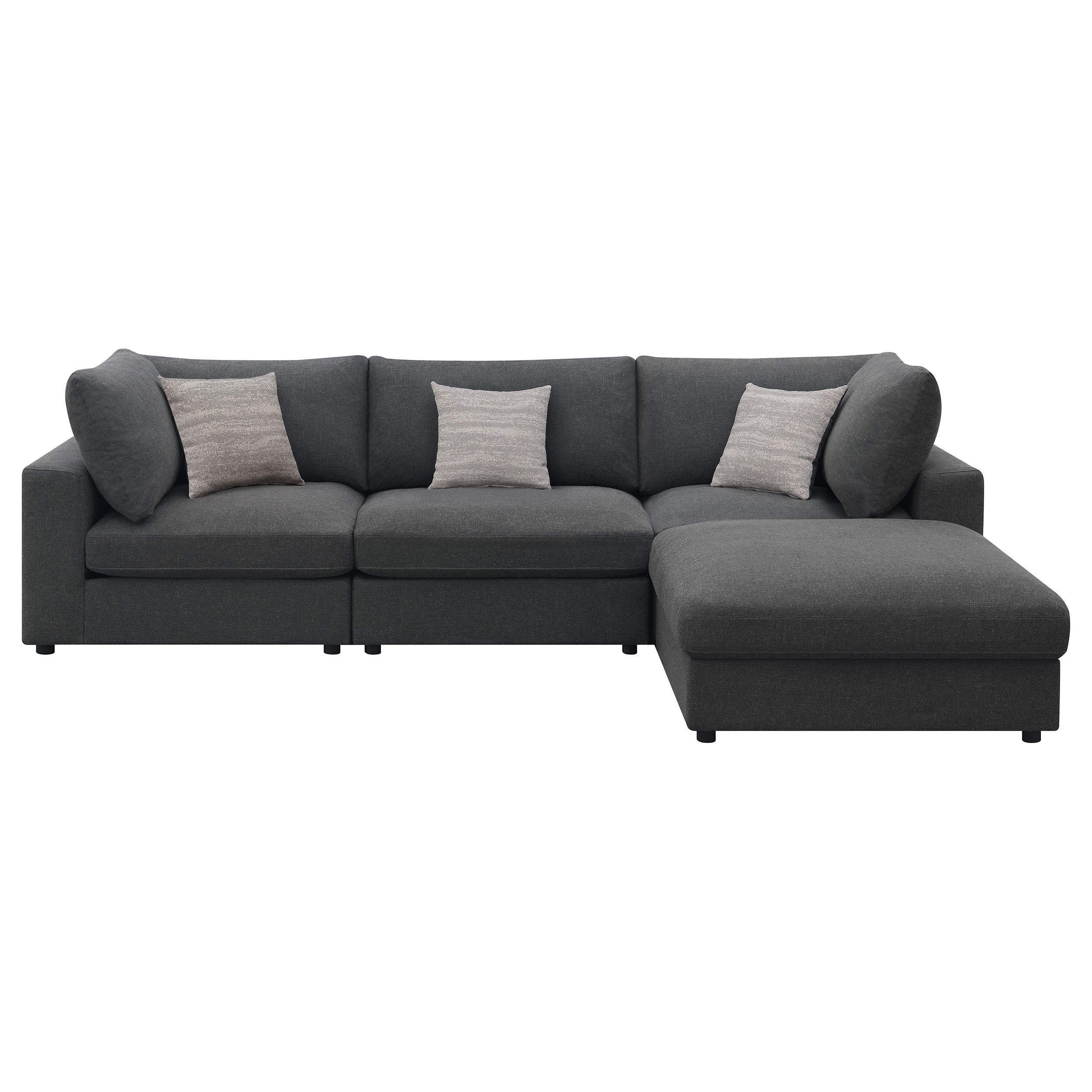 Serene Upholstered Modular Sectional Charcoal