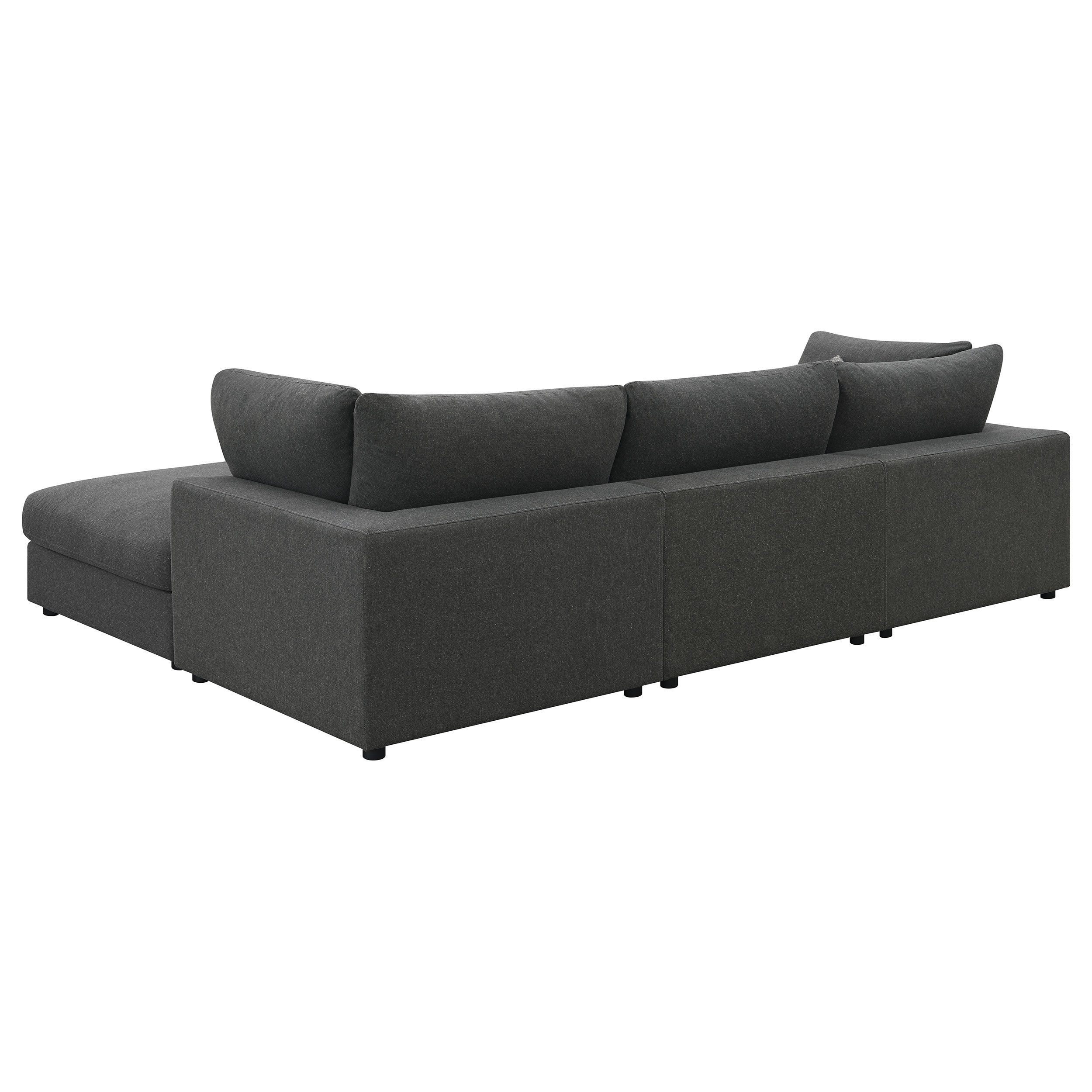 Serene Upholstered Modular Sectional Charcoal