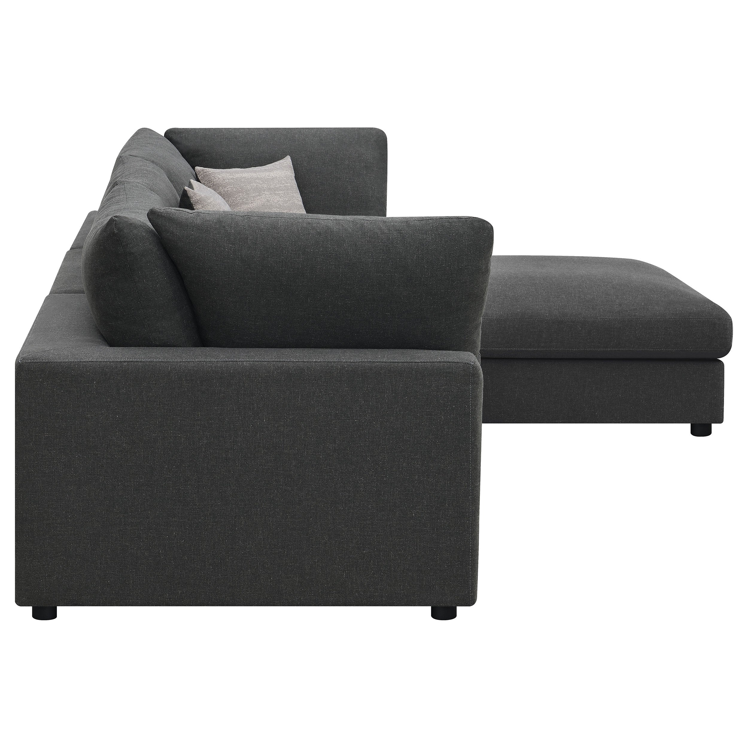 Serene Upholstered Modular Sectional Charcoal