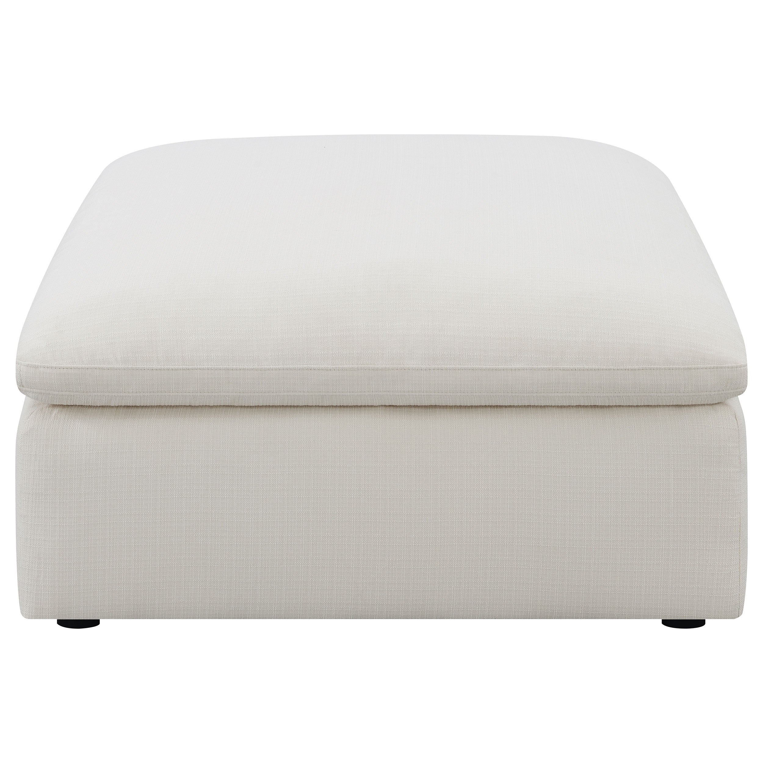 Hobson Cushion Seat Ottoman Off-White