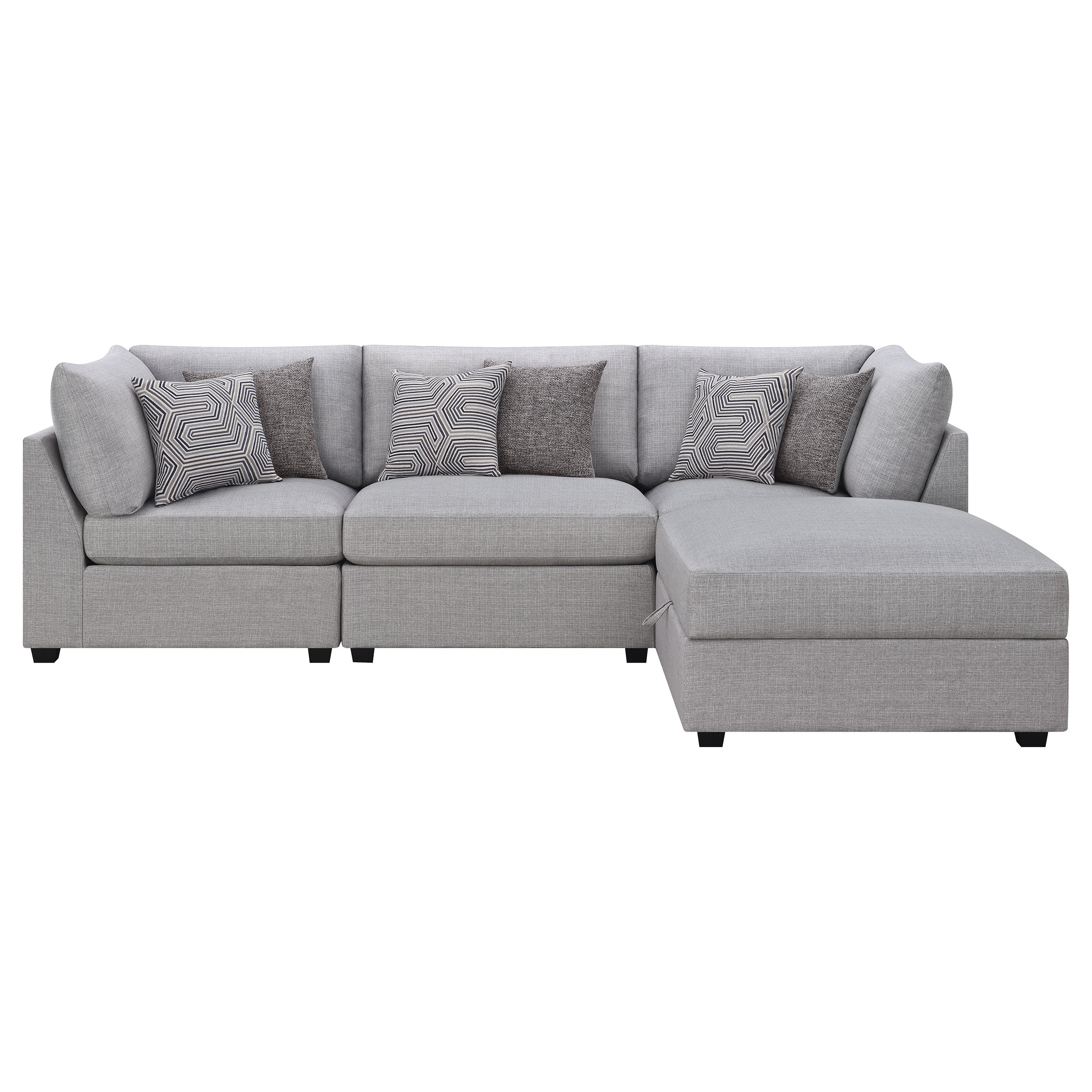 Cambria Upholstered Modular Sectional Sofa Grey