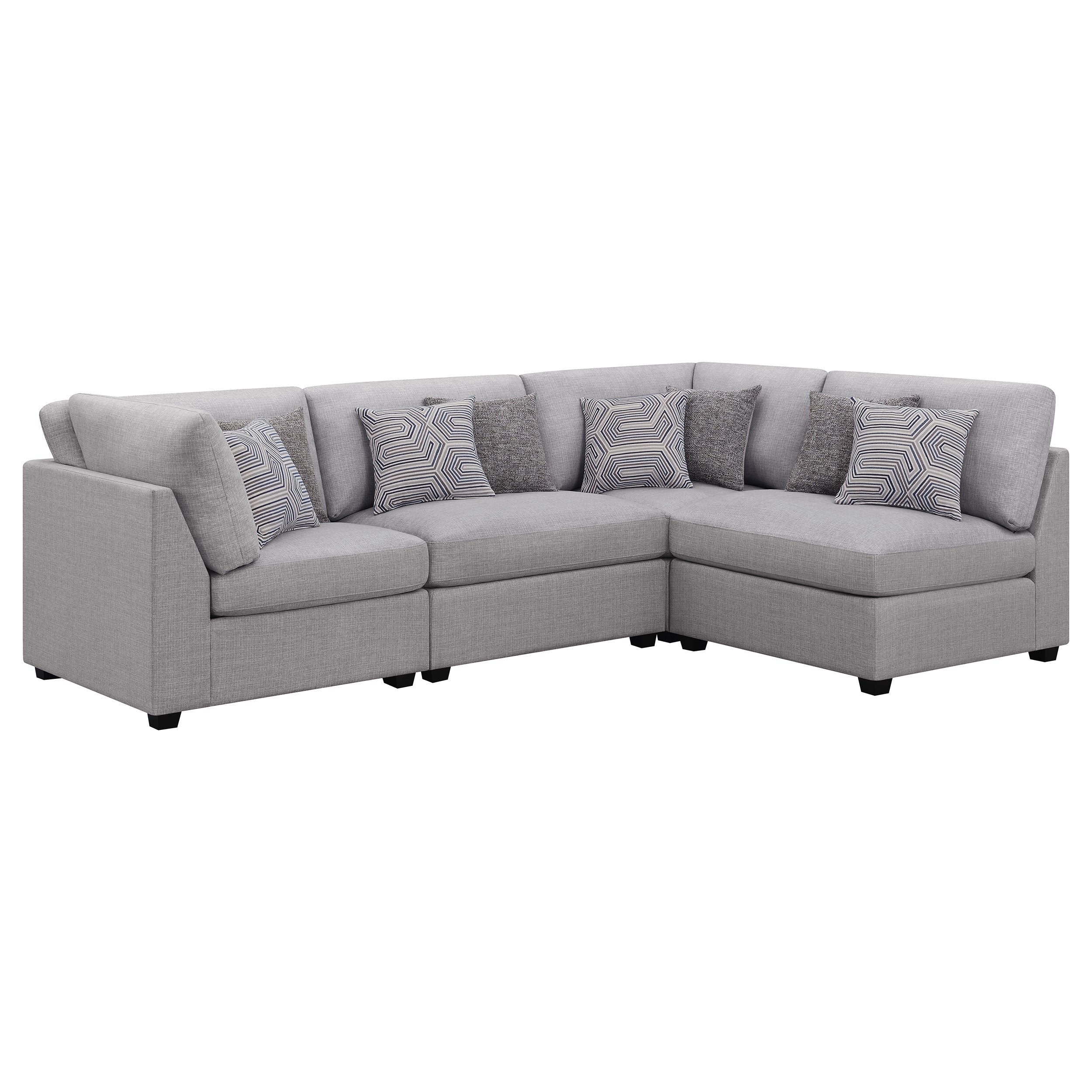 Cambria Upholstered Modular Sectional Sofa Grey