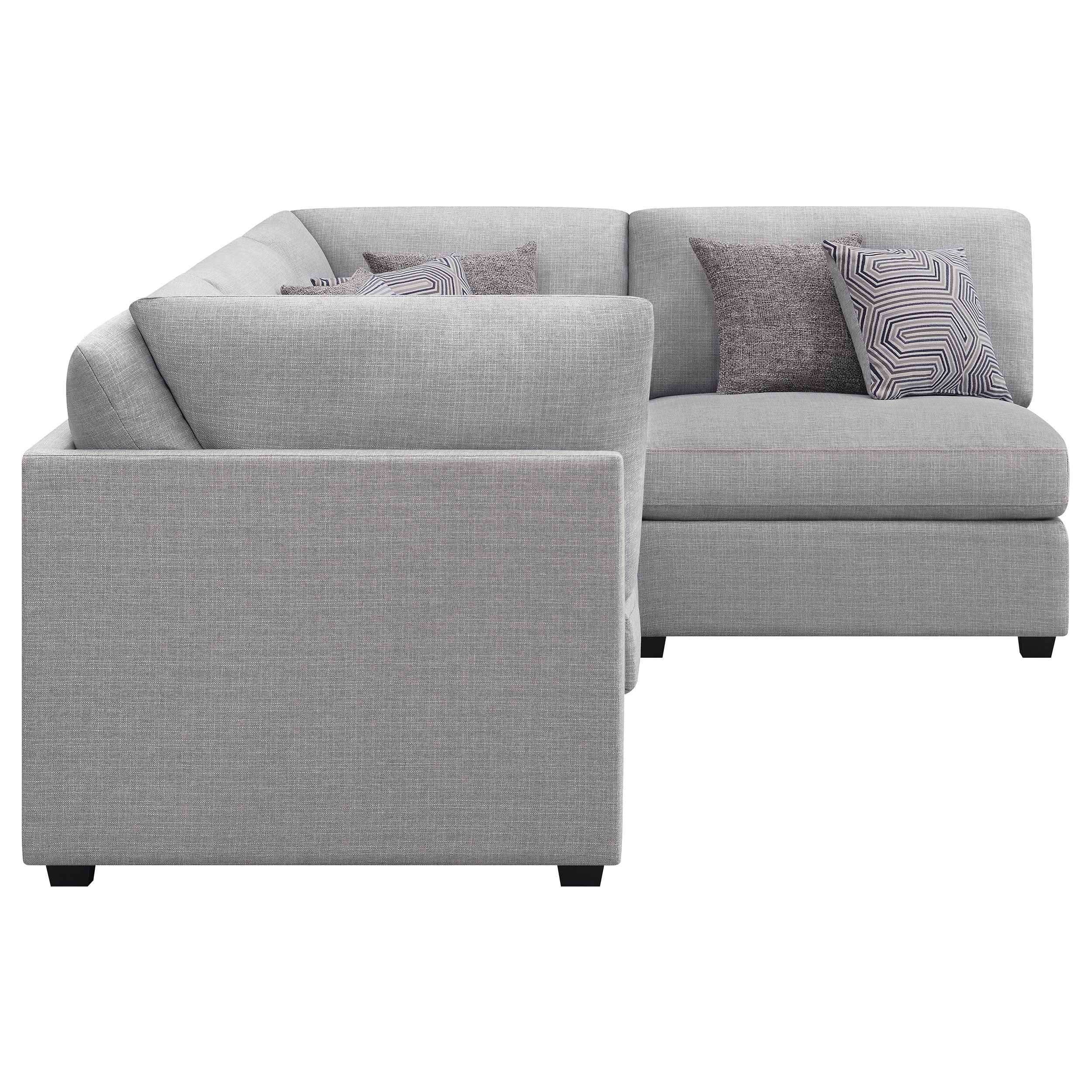 Cambria Upholstered Modular Sectional Sofa Grey
