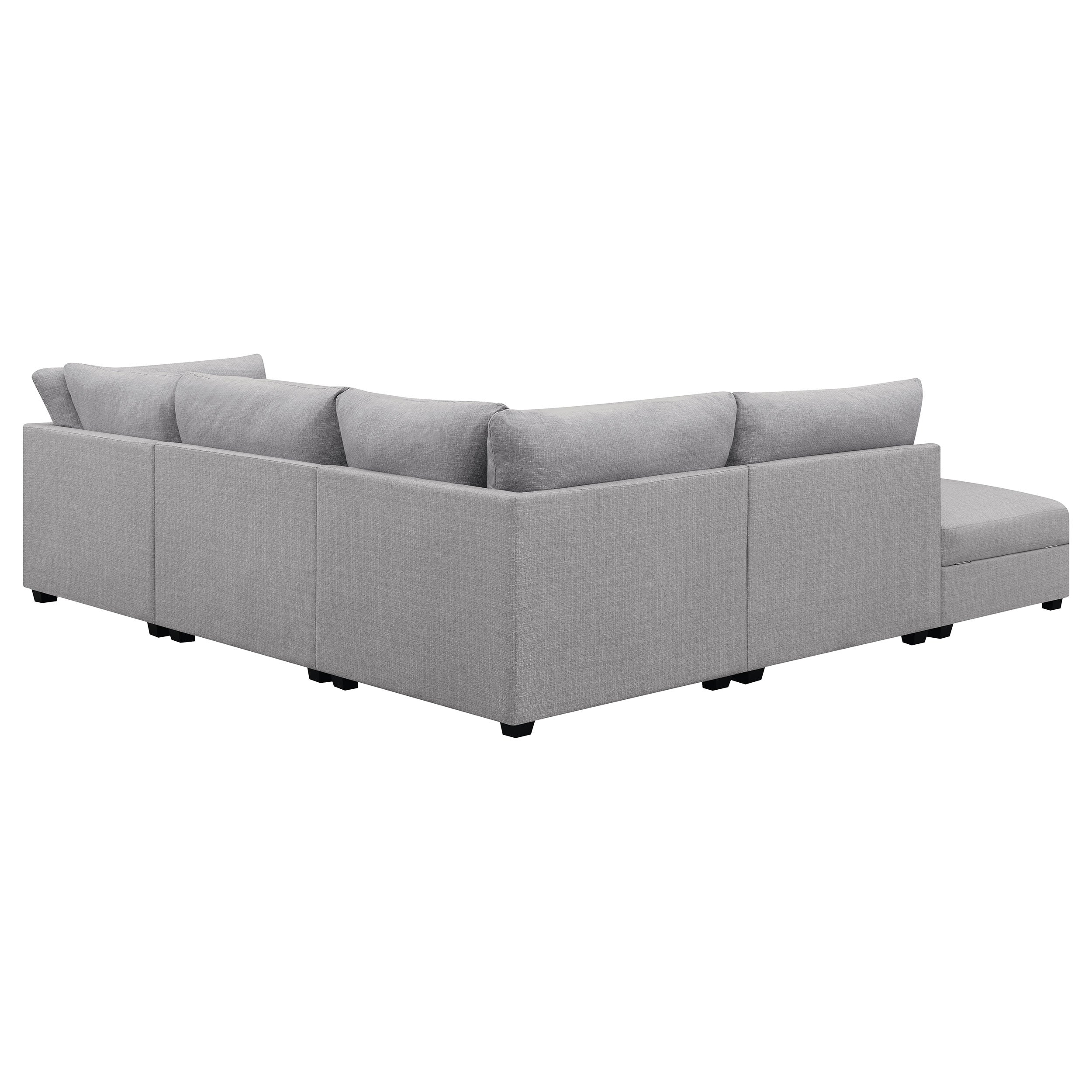 Cambria Upholstered Modular Sectional Sofa Grey