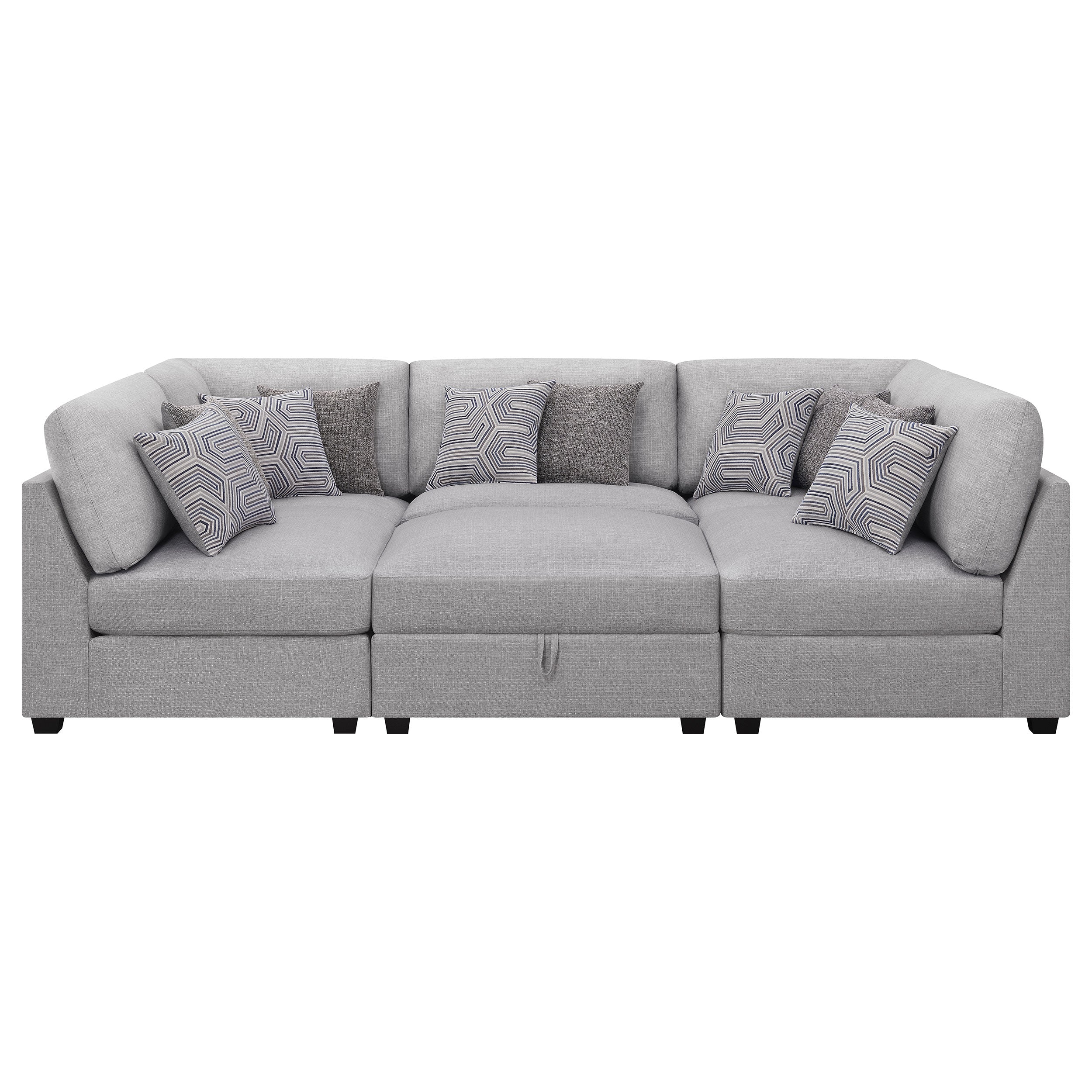 Cambria Upholstered Modular Sectional Sofa Grey