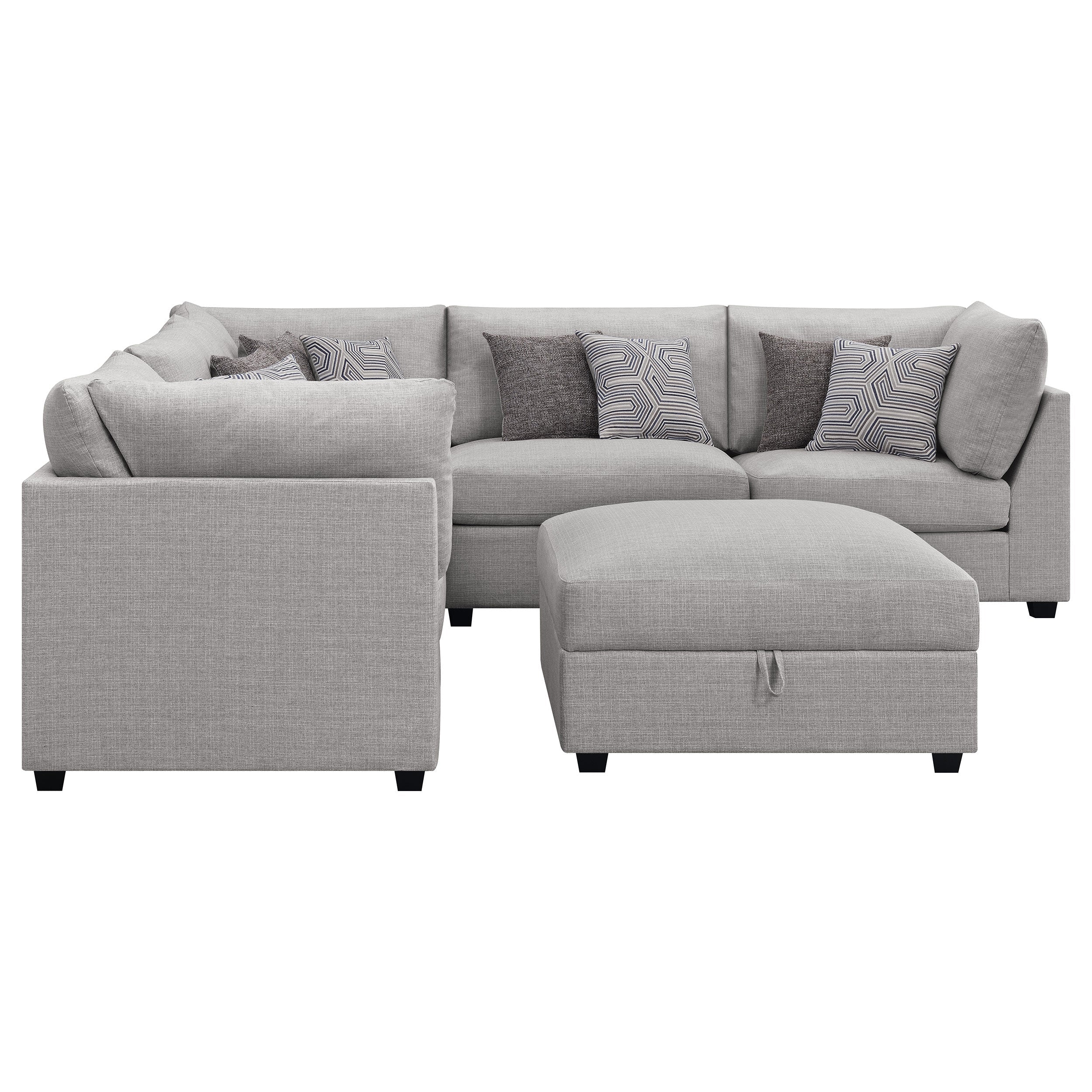 Cambria Upholstered Modular Sectional Sofa Grey