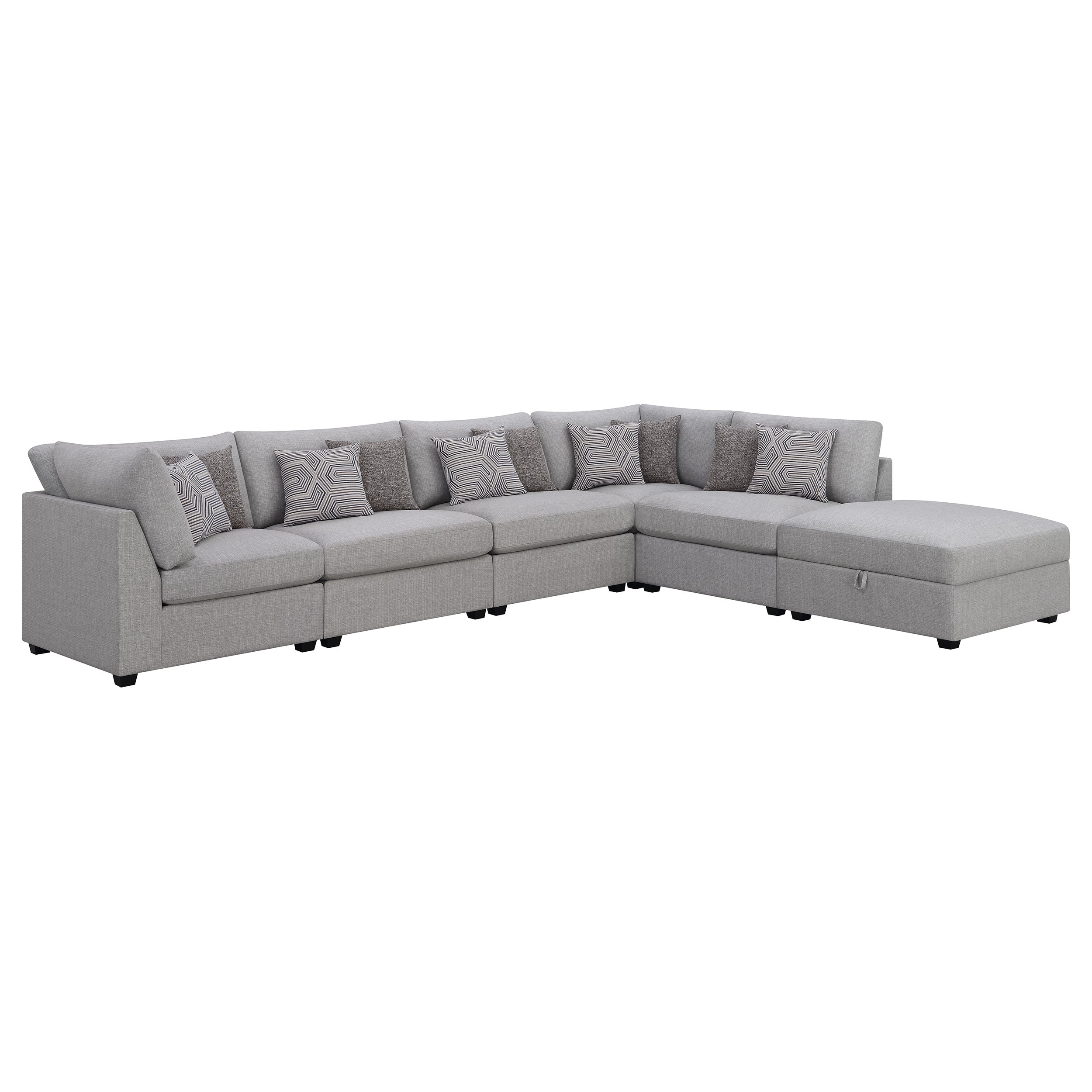 Cambria Upholstered Modular Sectional Sofa Grey
