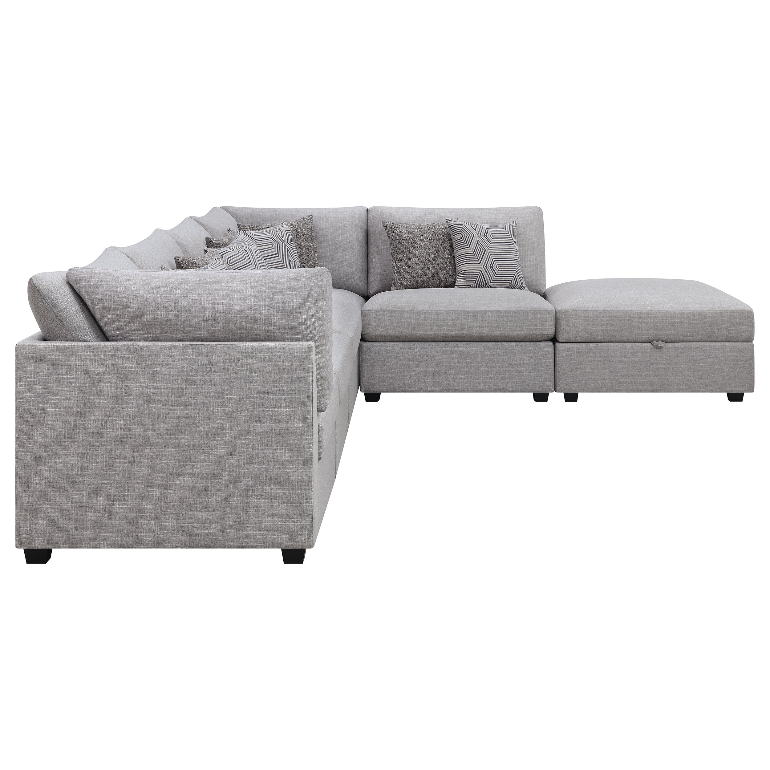 Cambria Upholstered Modular Sectional Sofa Grey
