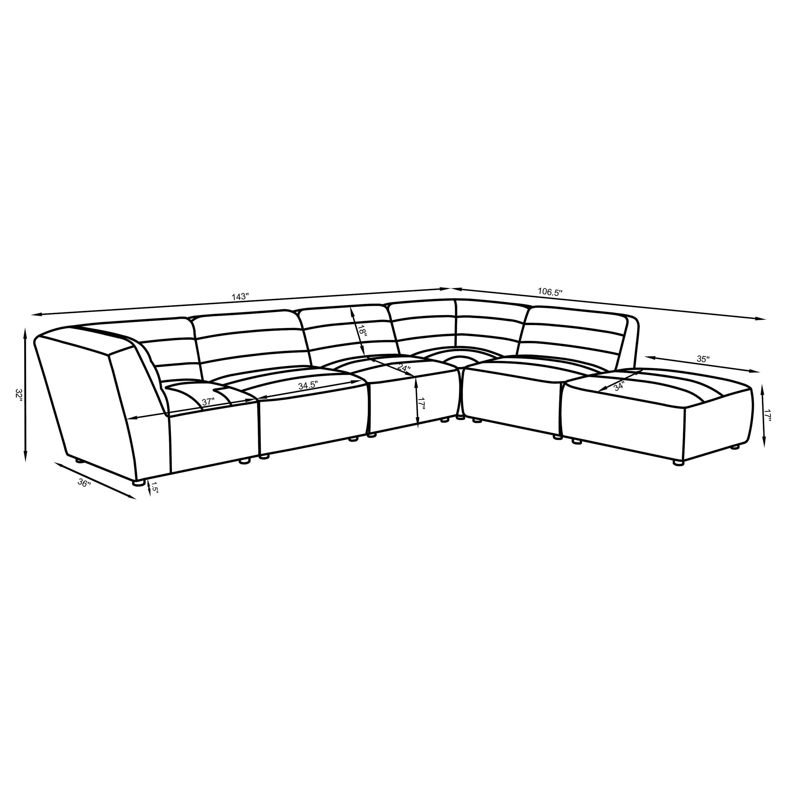 Sunny Upholstered Modular Sectional Sofa