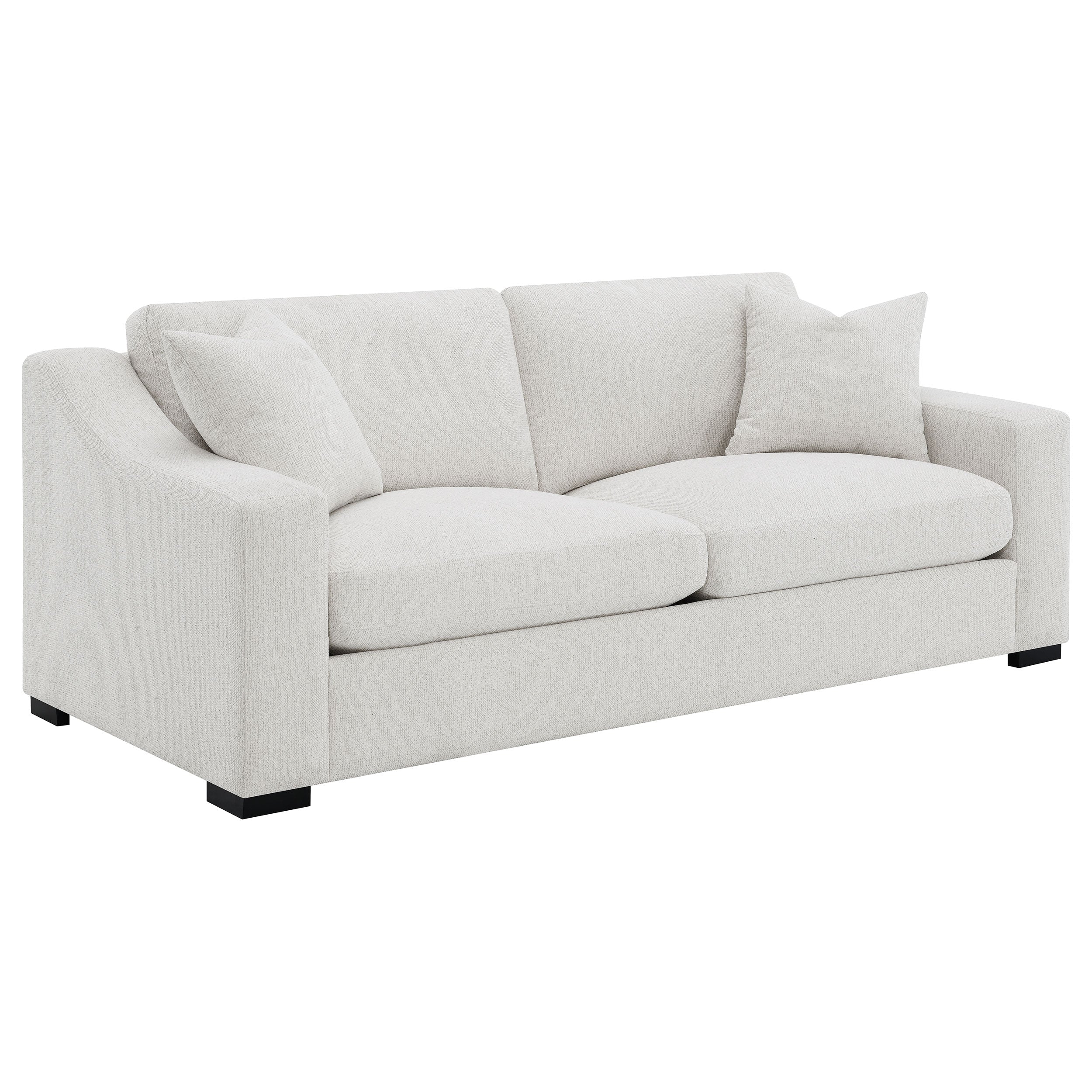 Ashlyn Upholstered Sloped Arm Sofa Set