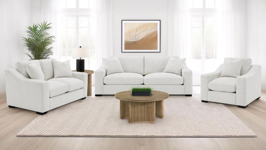 Ashlyn Upholstered Sloped Arm Sofa Set