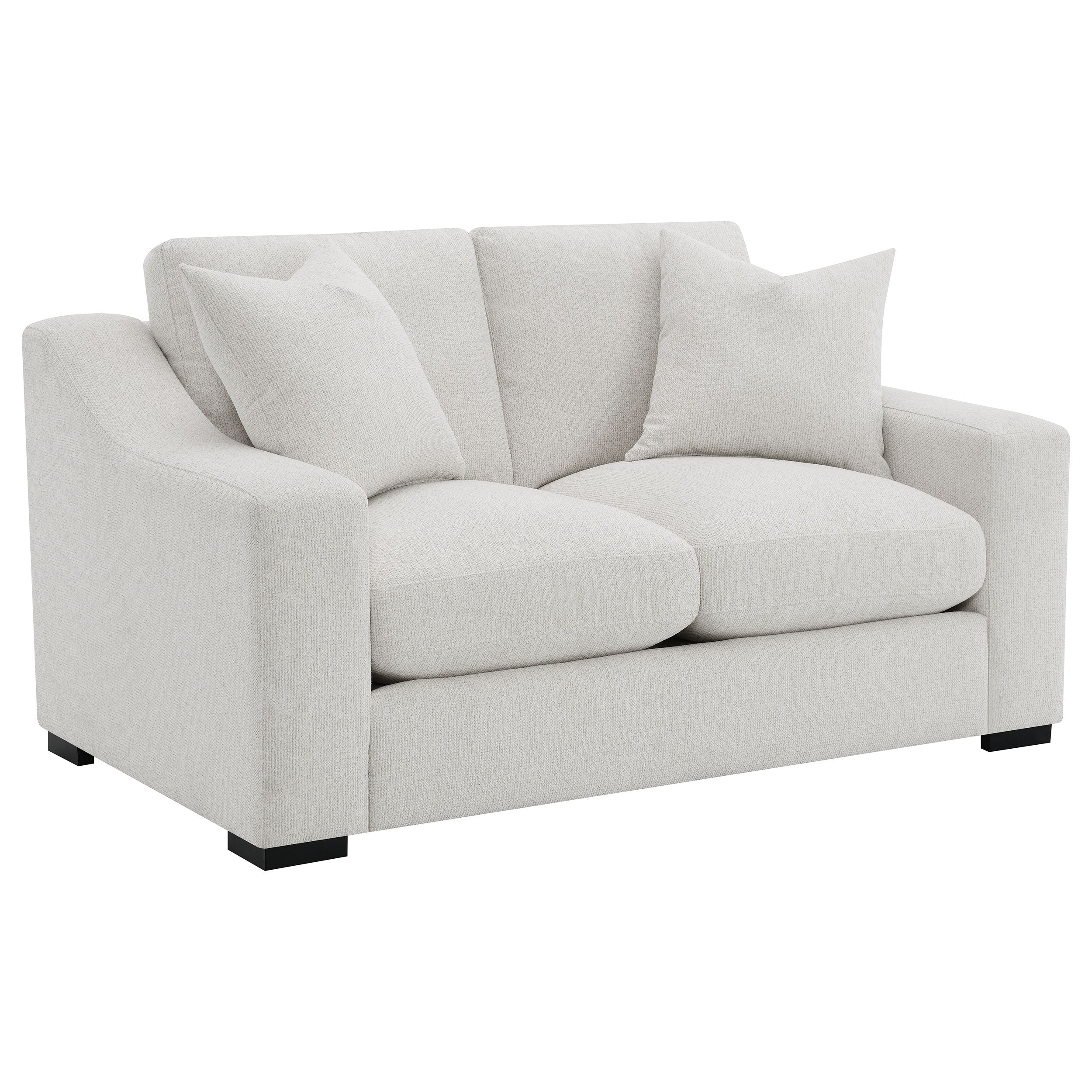 Ashlyn Upholstered Sloped Arm Sofa Set