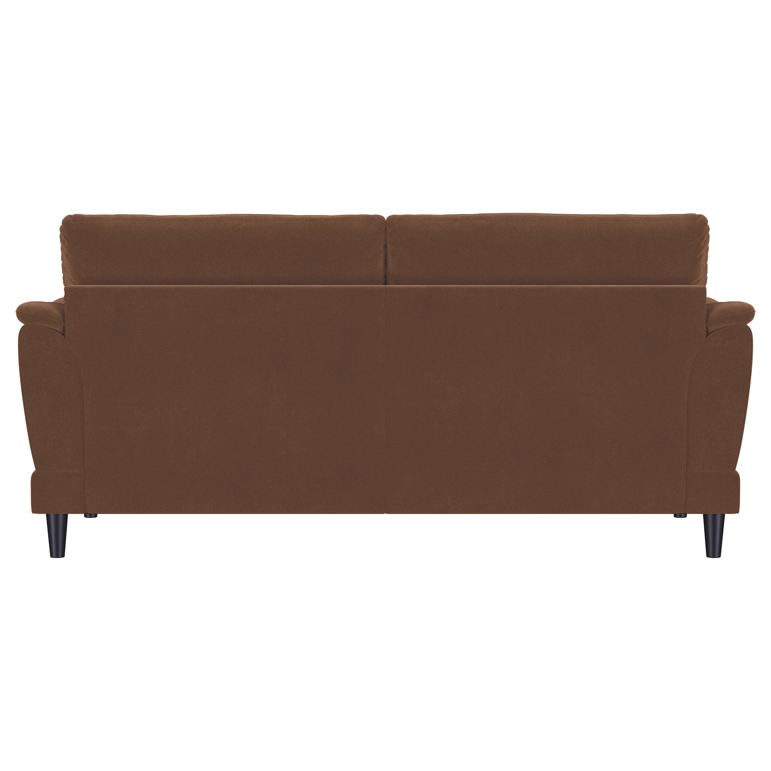 Selma Velvet Upholstered Crescent Arm Sofa Rust