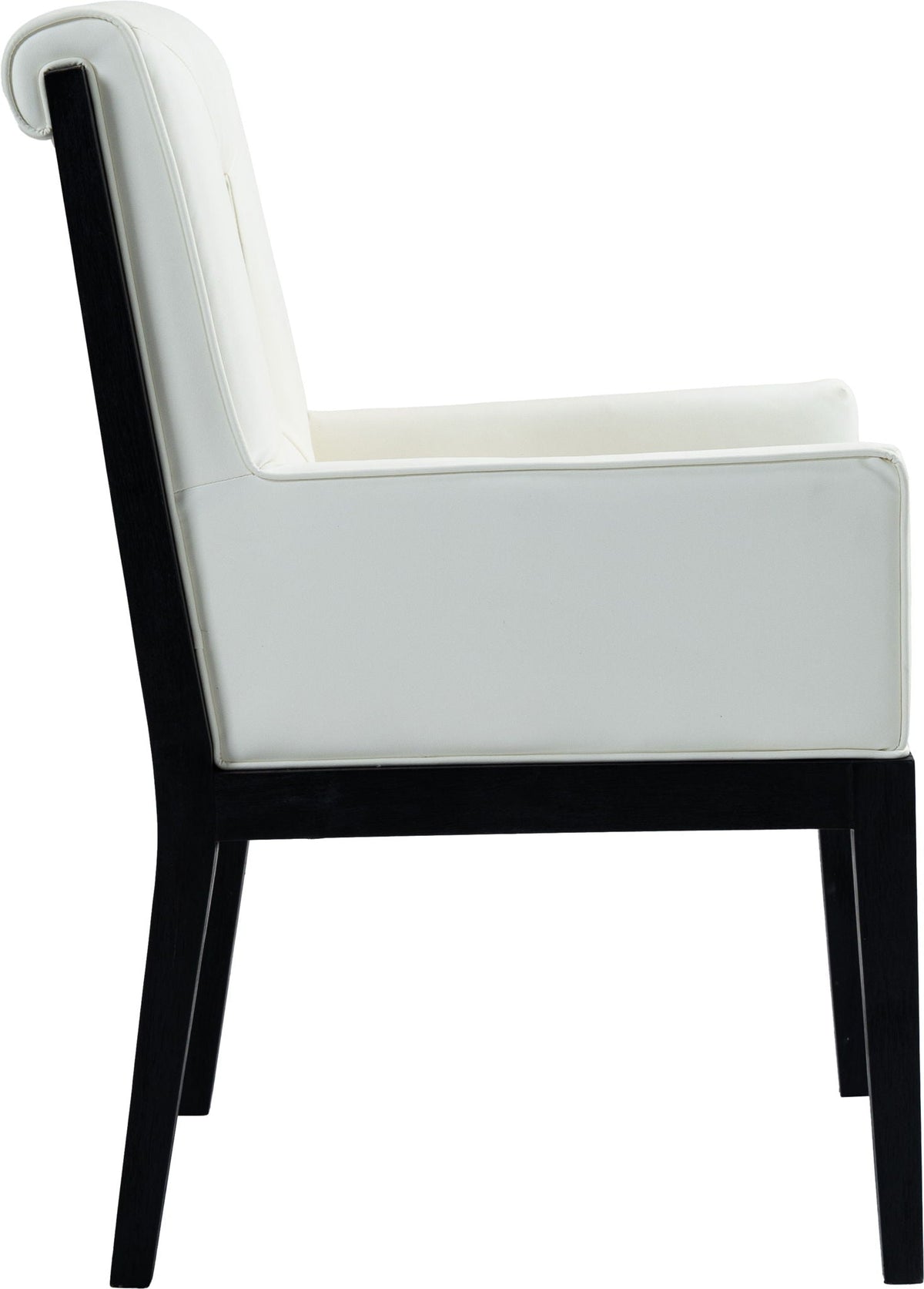 Gwendolyn - Faux Leather Dining Arm Chair with Black Frame