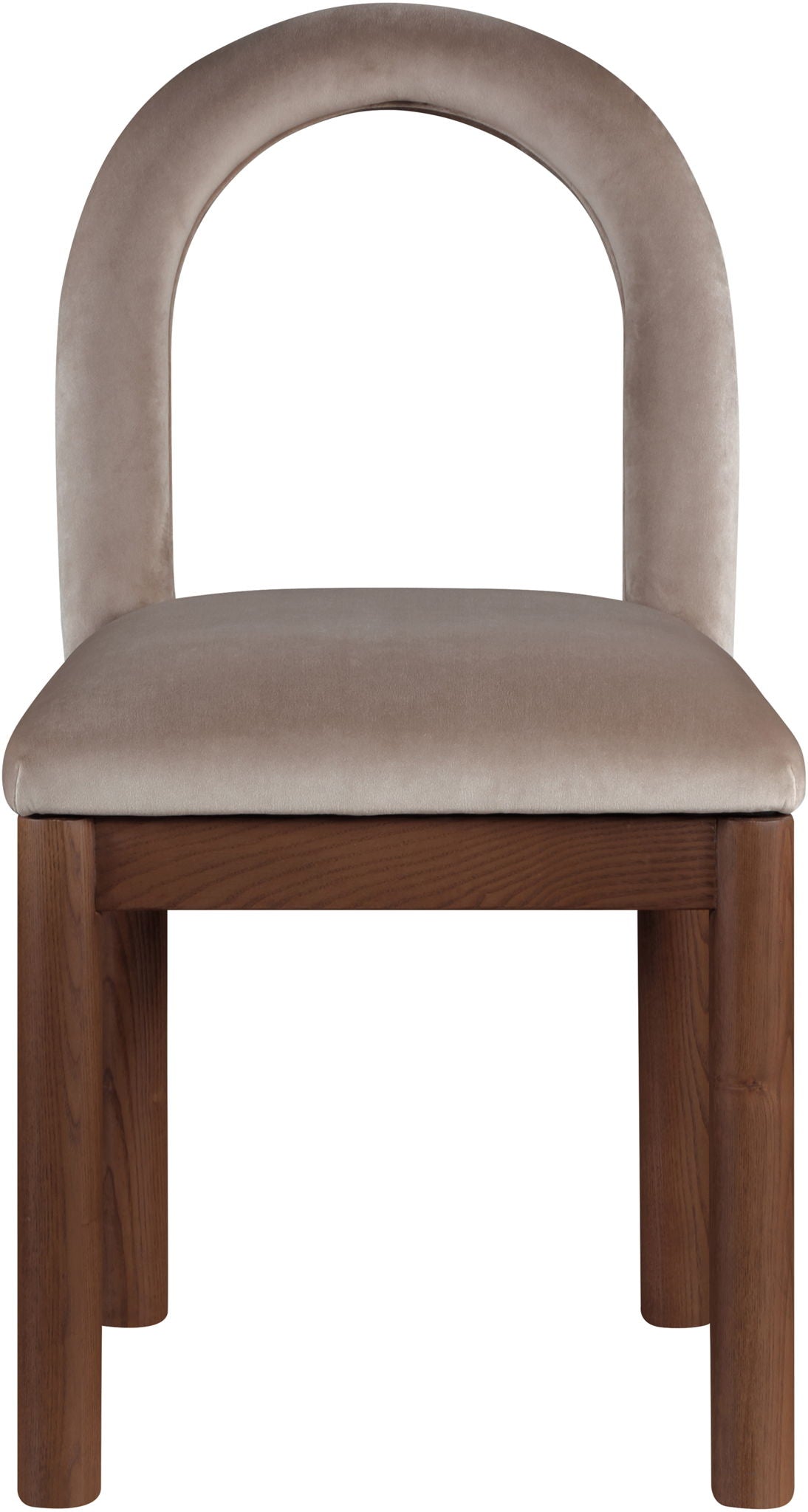 Conrad - Velvet Dining Chair with Brown Legs