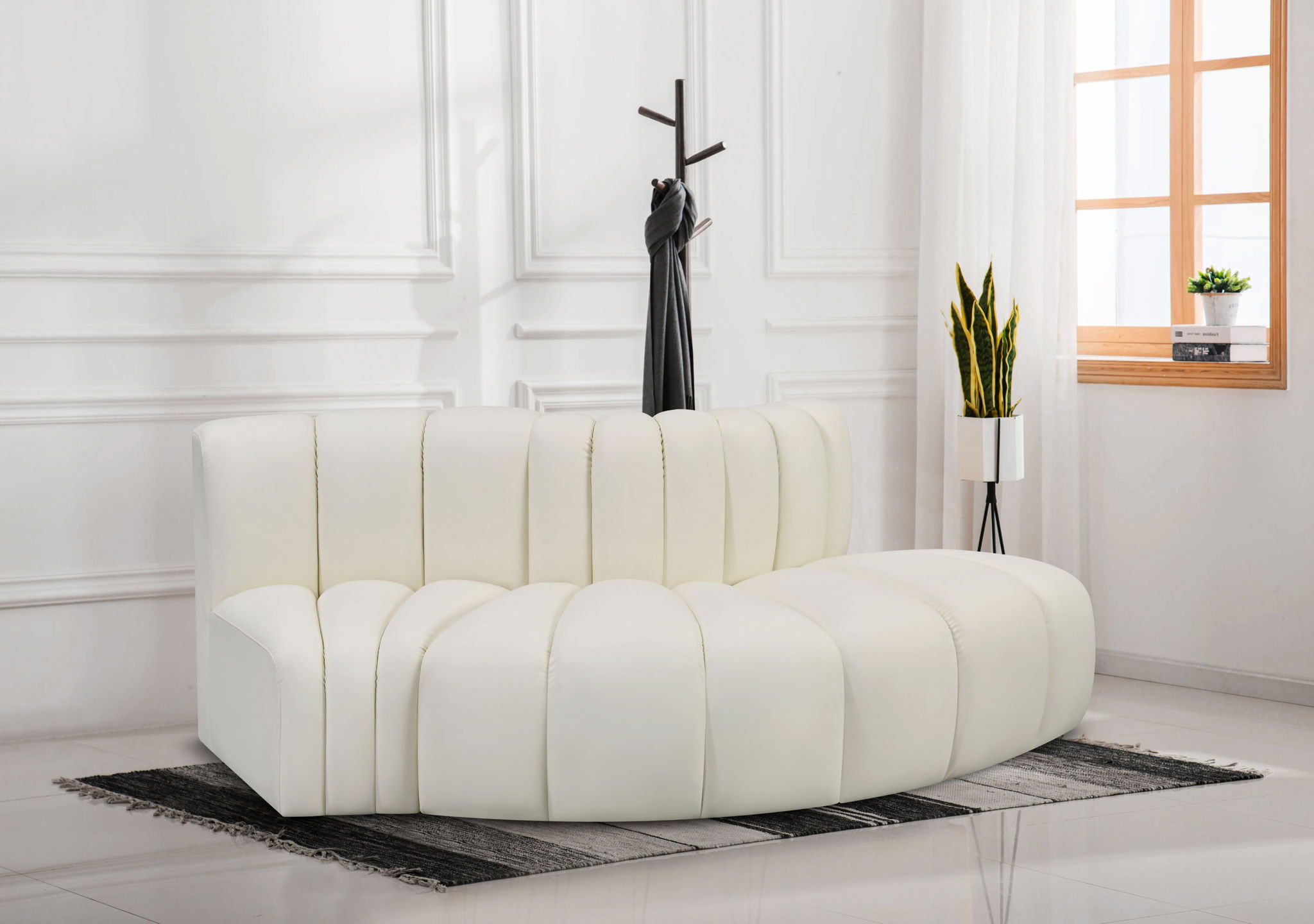 Arc - Faux Leather 3 Piece Modular Sofa