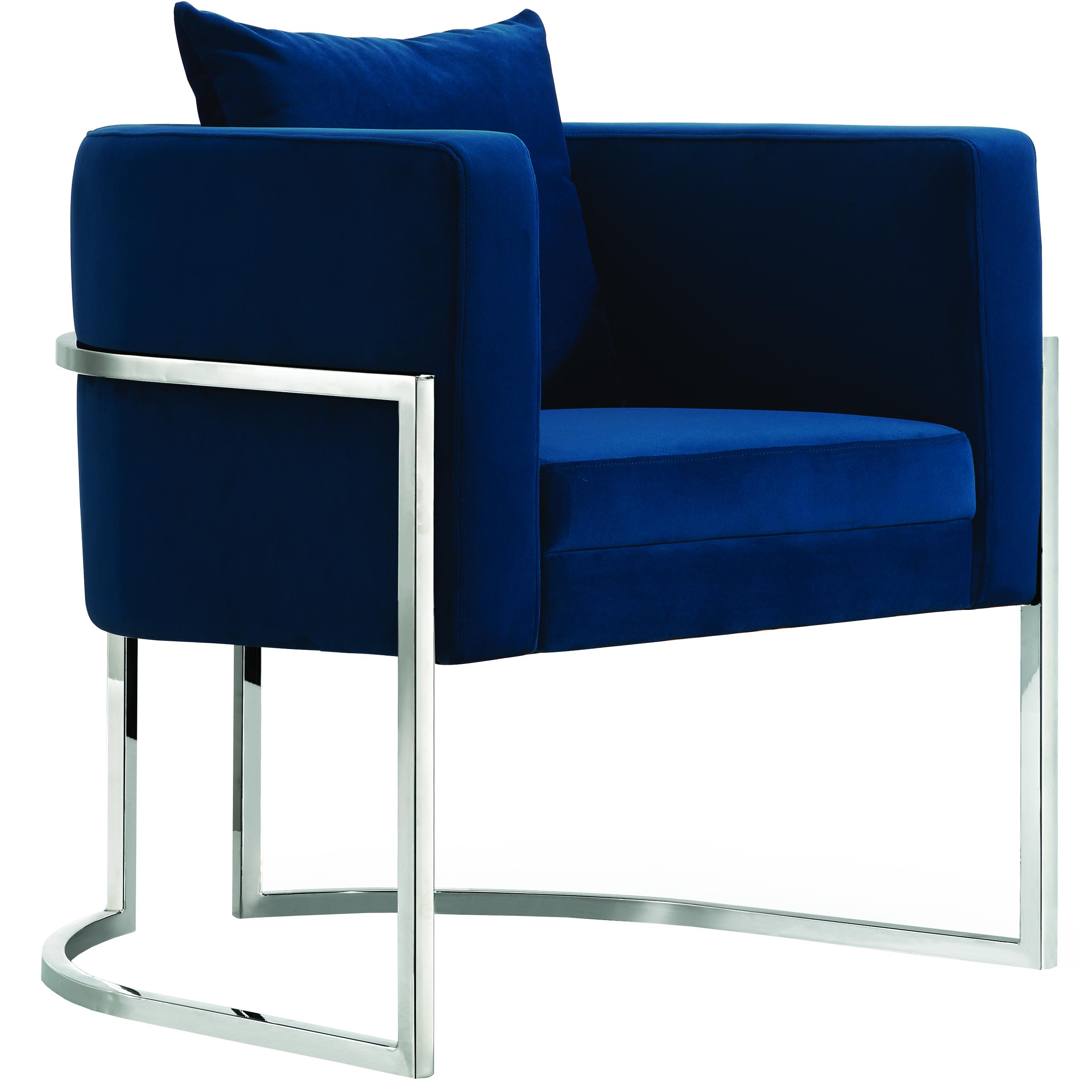 Meridian Pippa Navy Velvet Accent Chair