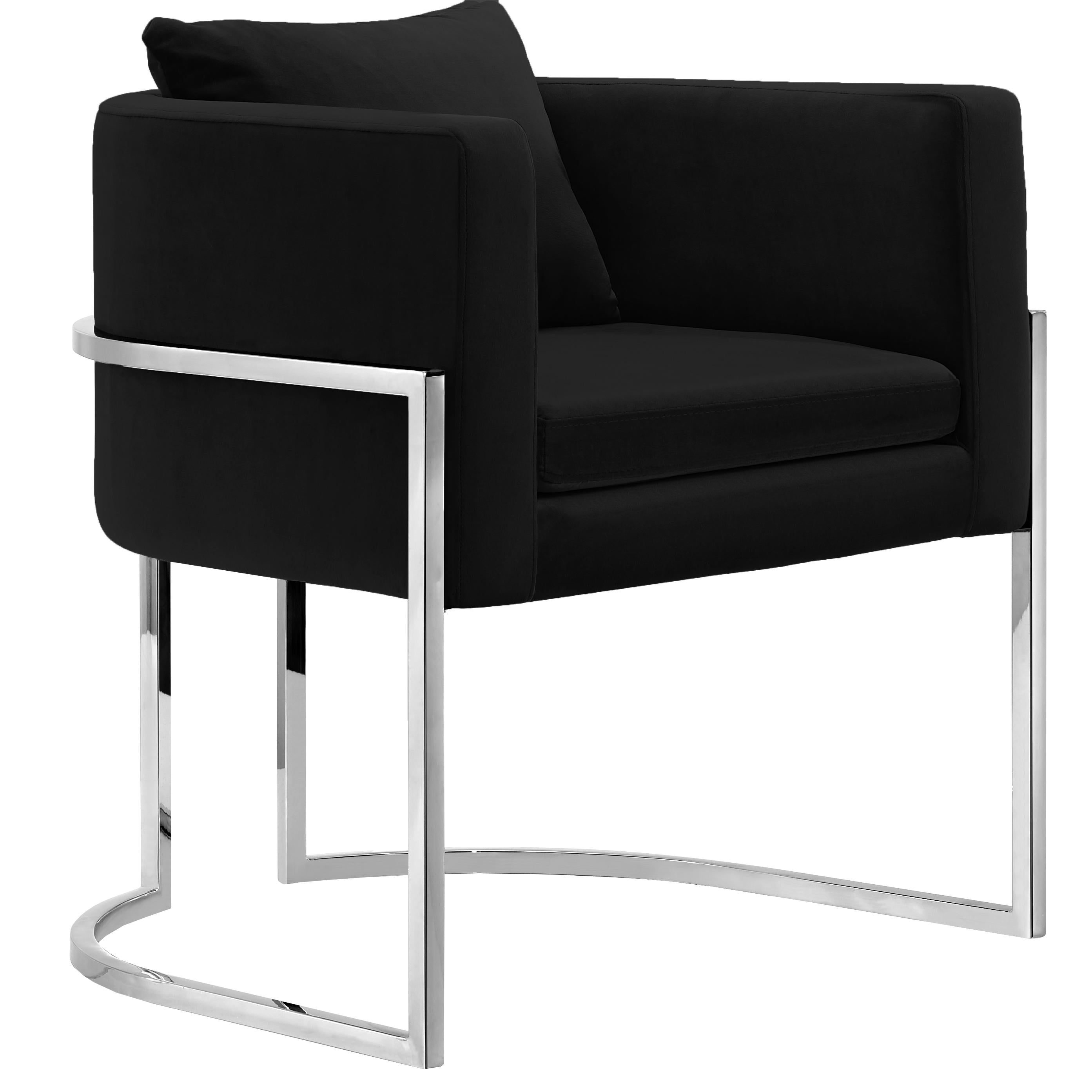 Meridian Pippa Black Velvet Accent Chair