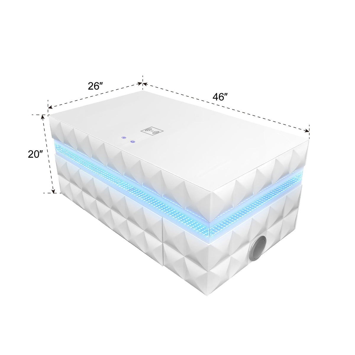 Alix Smart Coffee & End Table Set — 3D LED Lighting