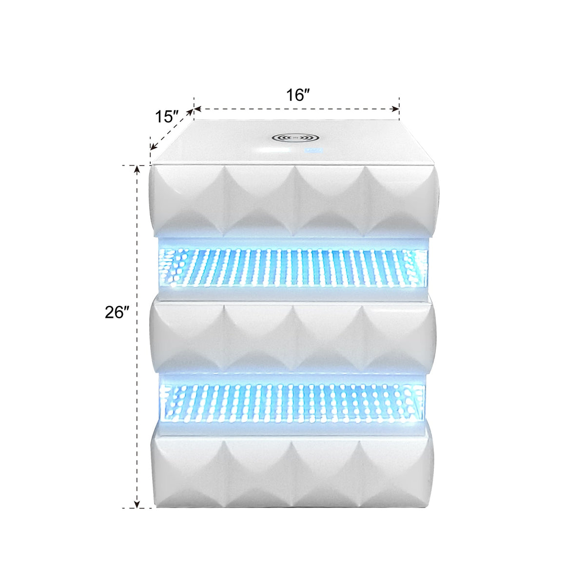 Alix Smart Coffee & End Table Set — 3D LED Lighting