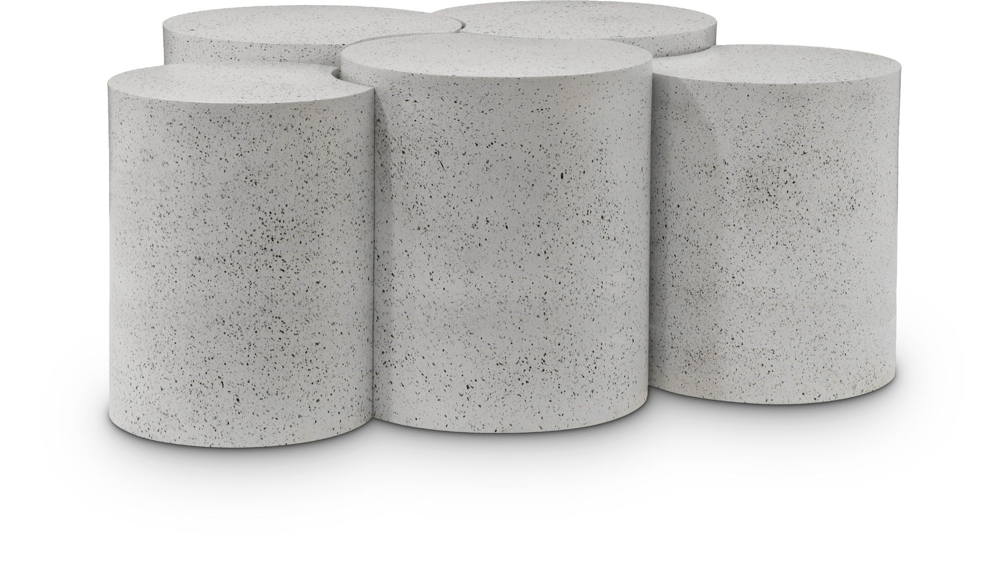 Dimple - 20" 5 Piece Modular Coffee Table - Terazzo Finish