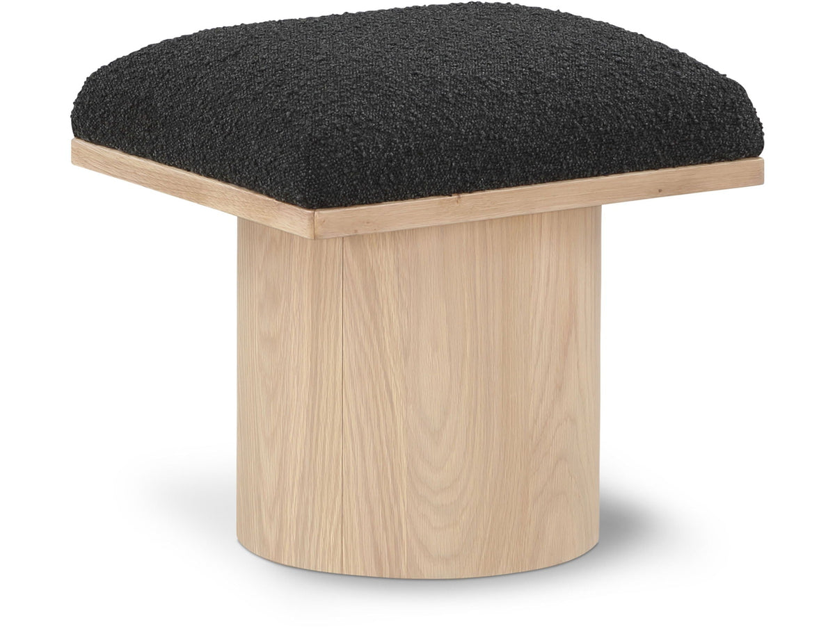 Pavilion Modular Bench Single Bench / Ottoman — Black / Natural Base