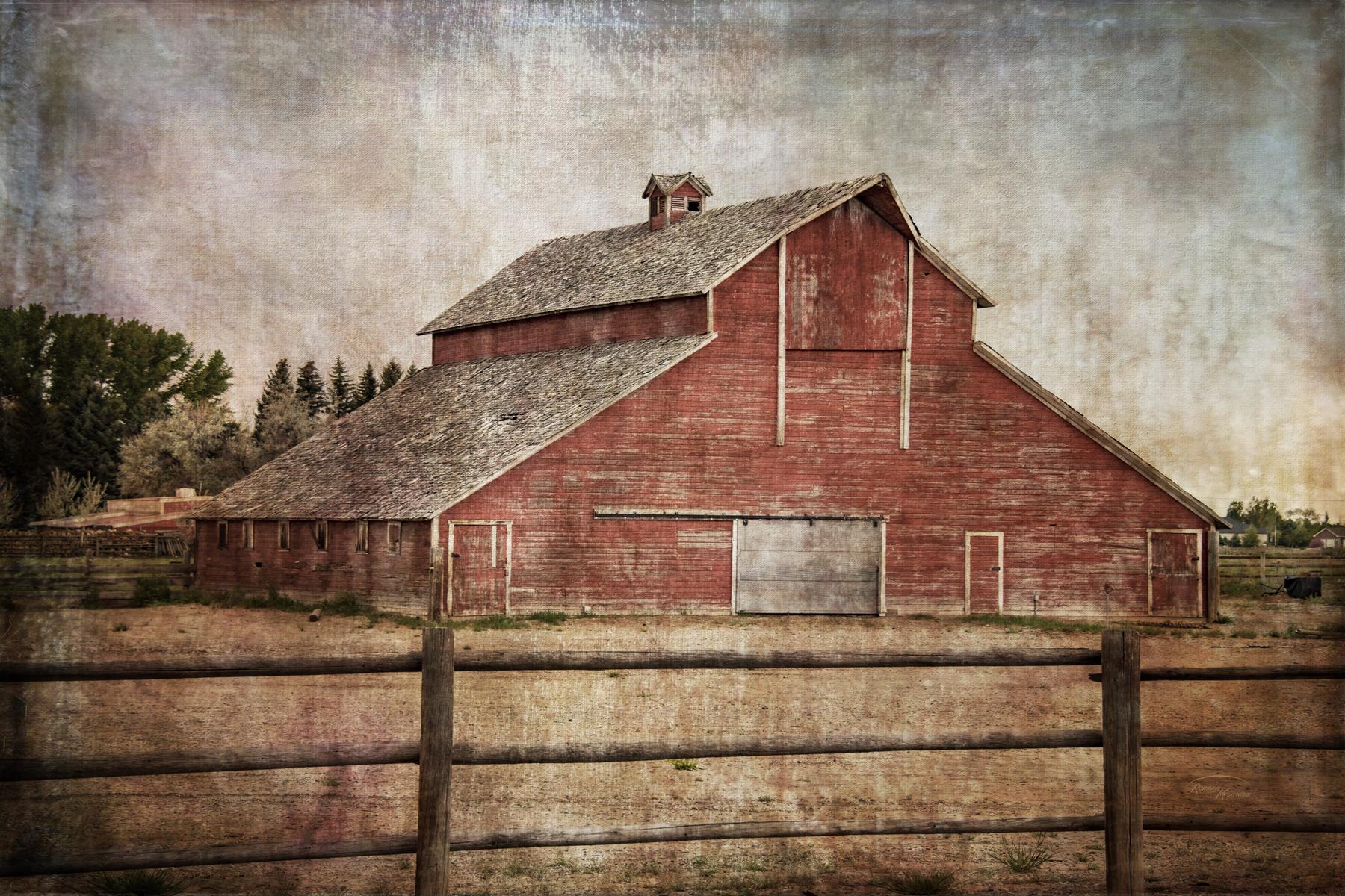 York Road Barn By Ramona Murdock Giclee Canvas