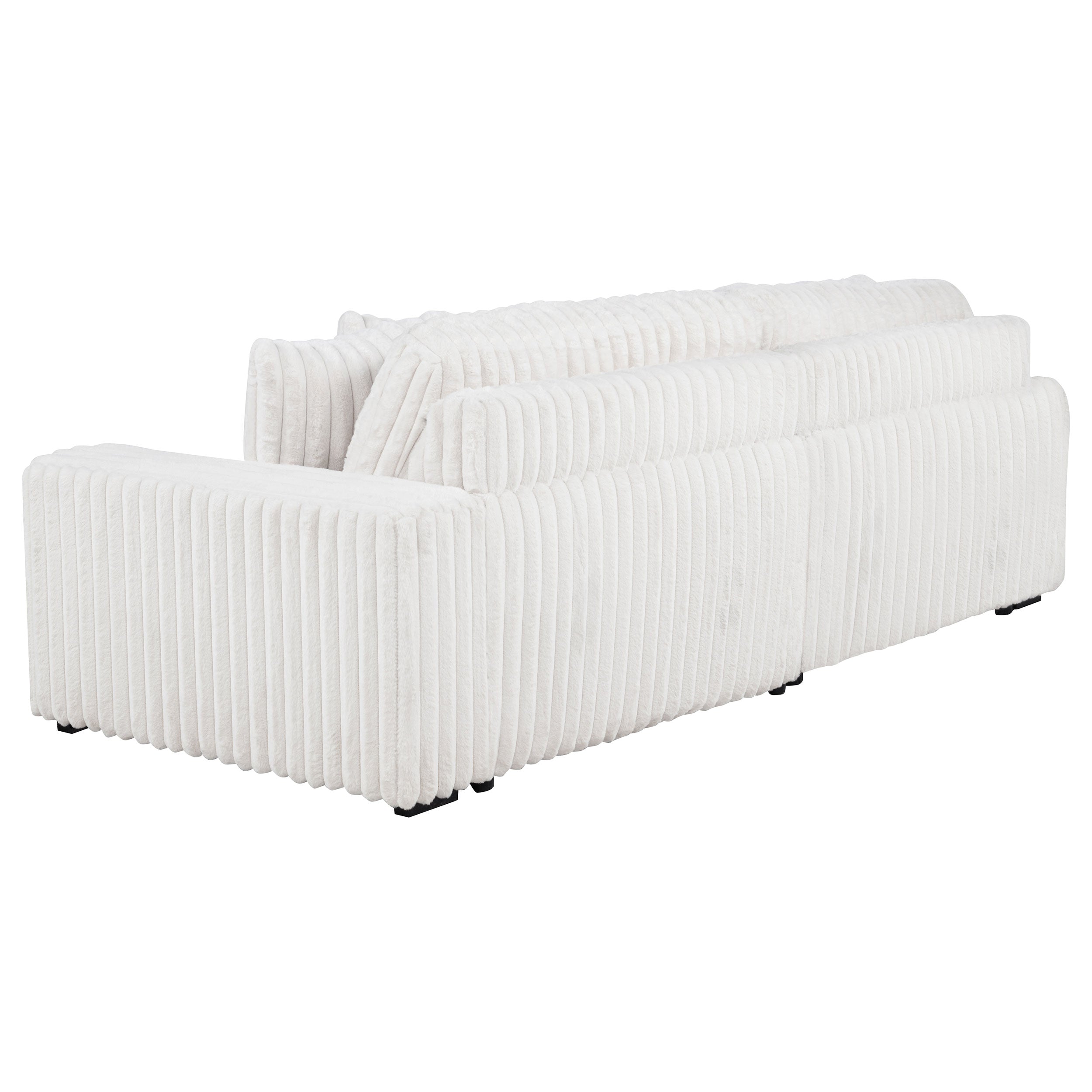Jacana Corduroy Upholstered Dual Power Chaise Sofa