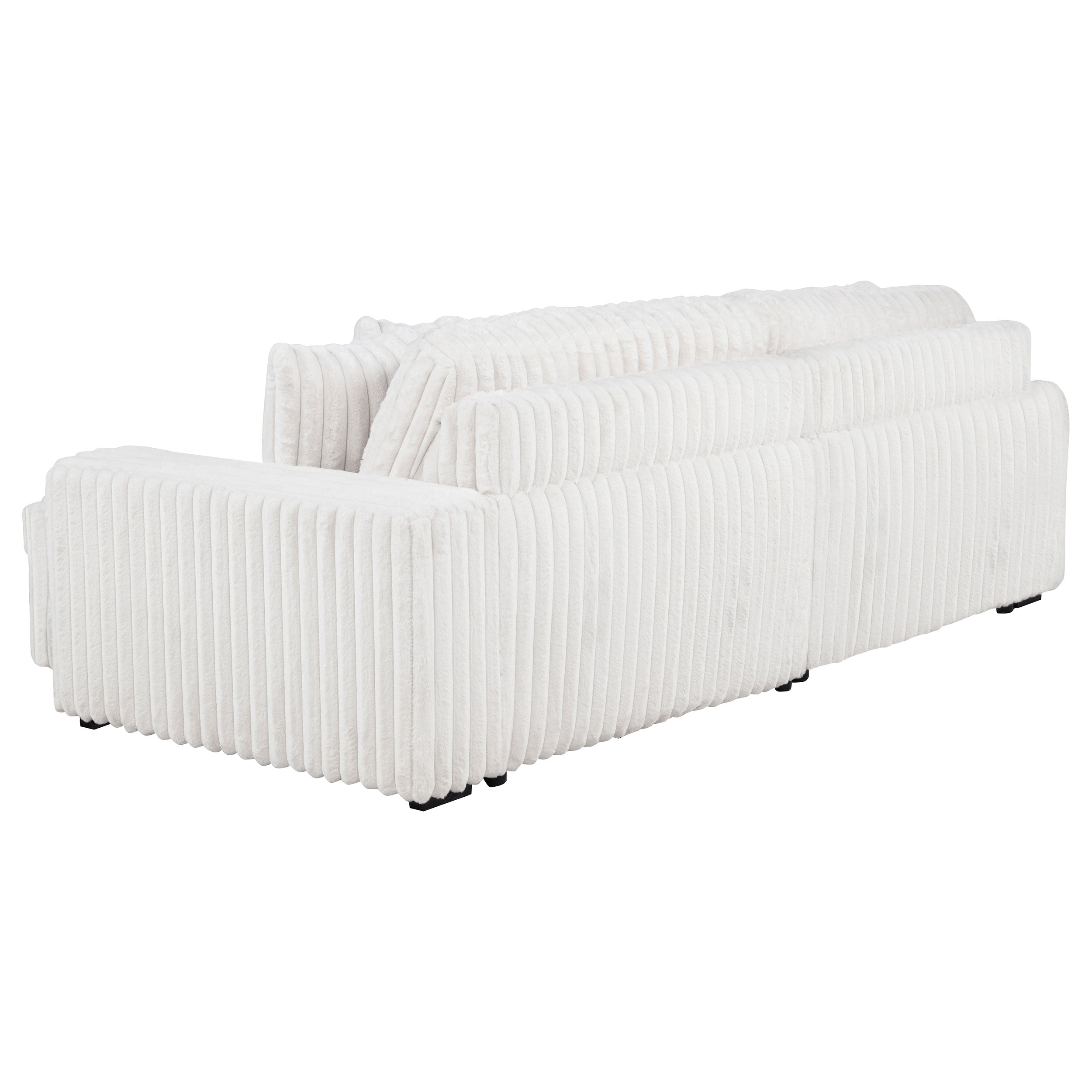 Jacana Corduroy Upholstered Dual Power Chaise Sofa