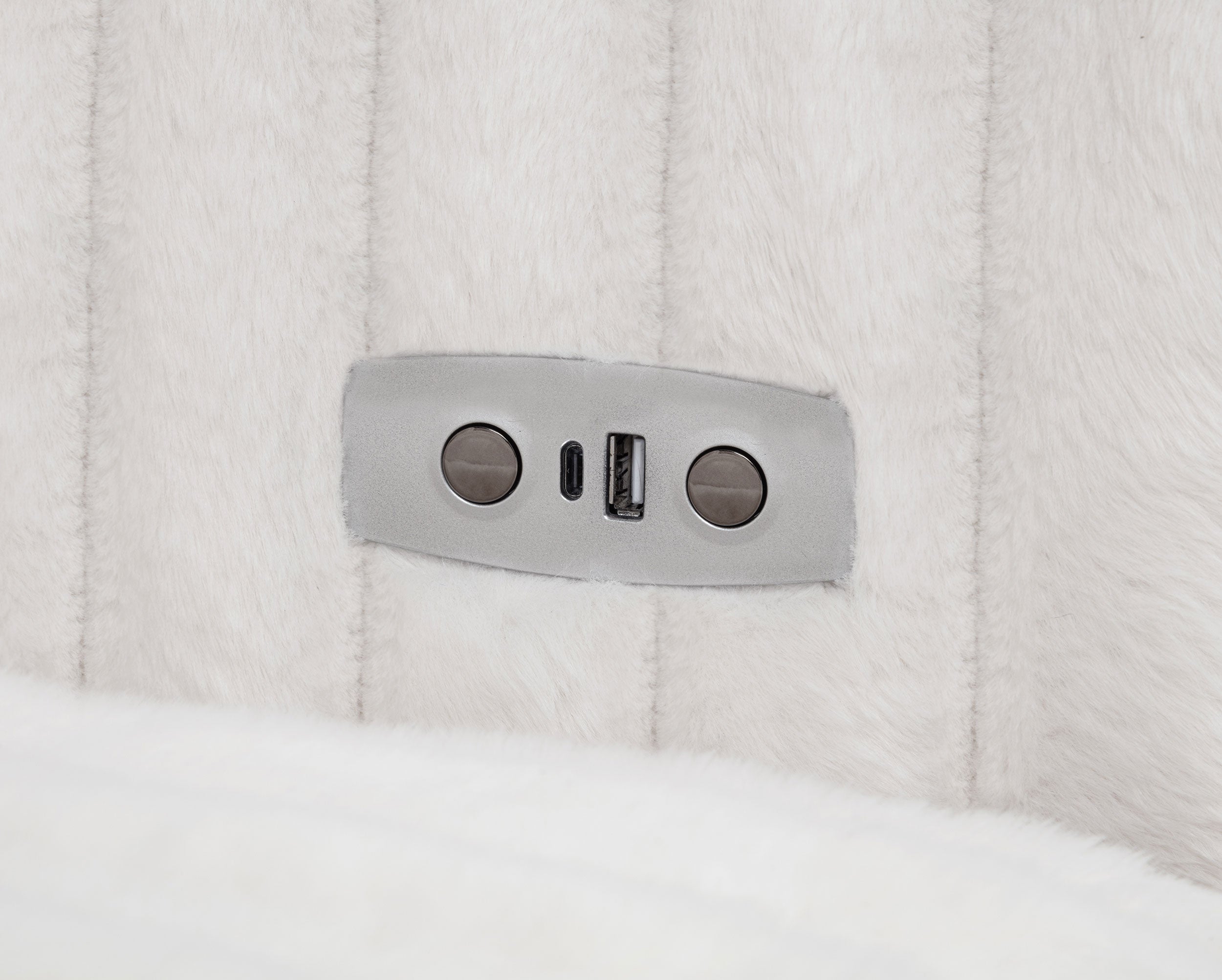 Jacana Corduroy Upholstered Dual Power Chaise Sofa