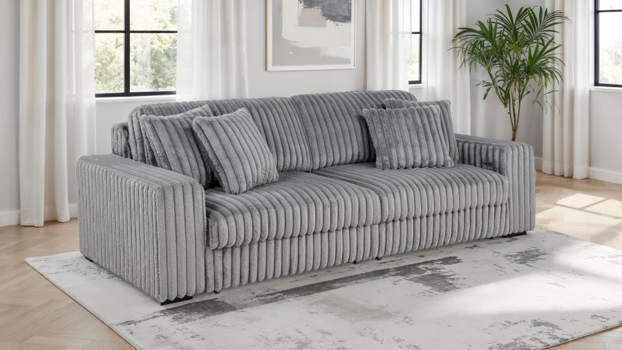 Jacana Corduroy Upholstered Dual Power Chaise Sofa