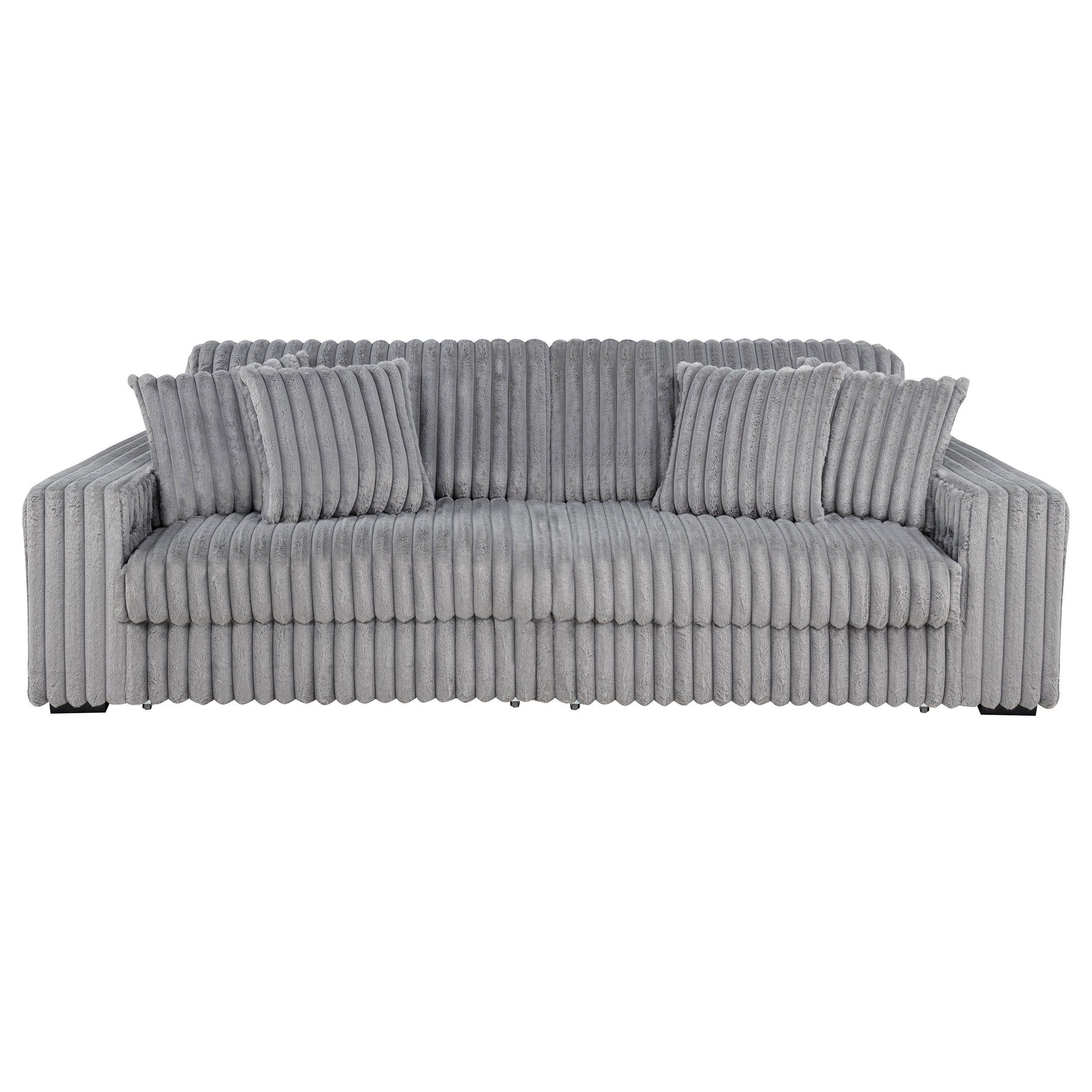 Jacana Corduroy Upholstered Dual Power Chaise Sofa