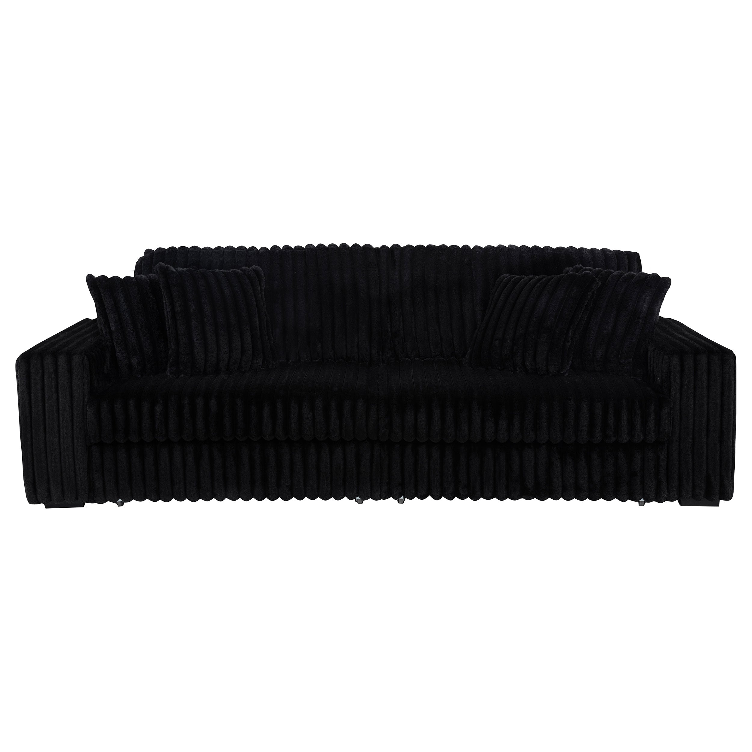 Jacana Corduroy Upholstered Dual Power Chaise Sofa