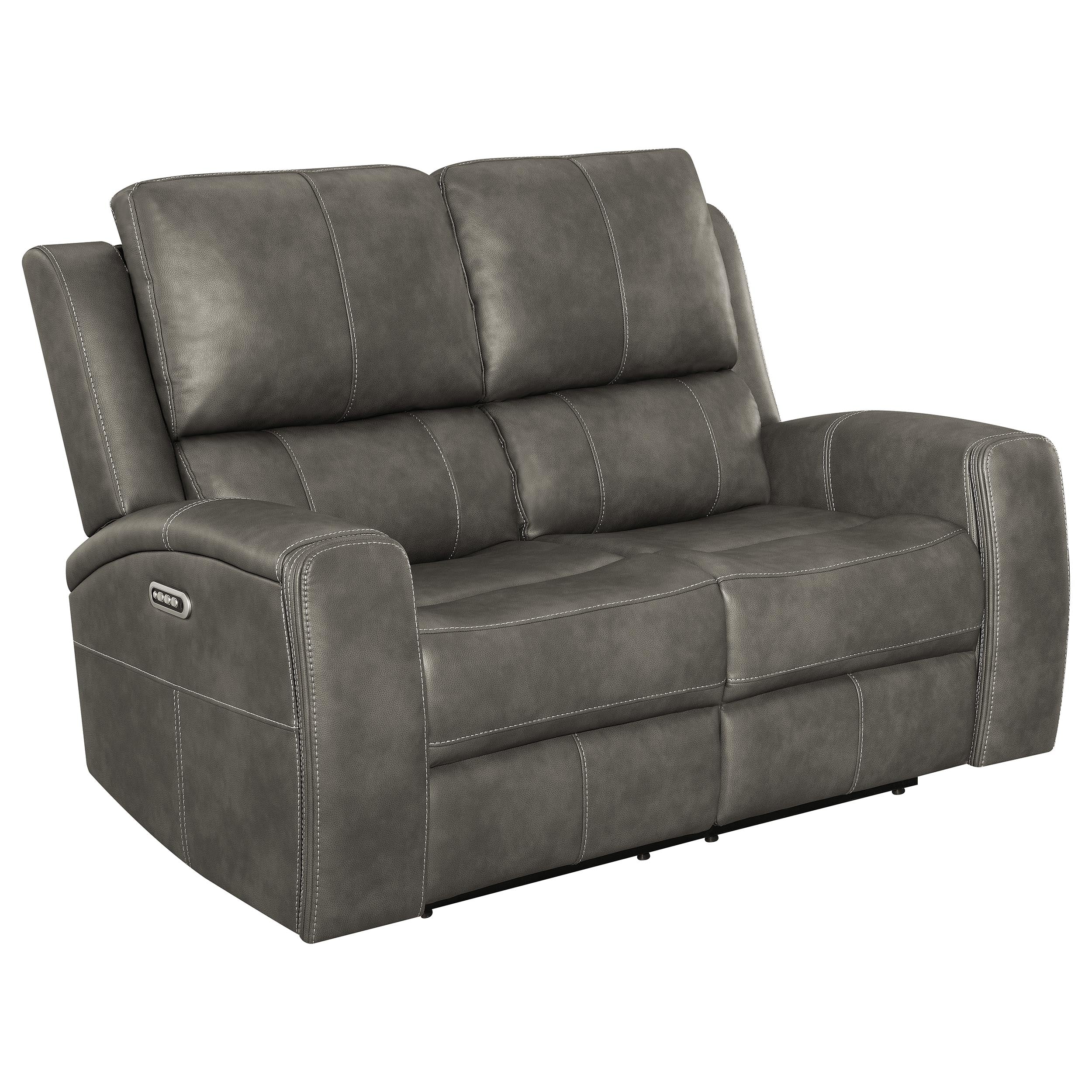 Brickston Triple Power Reclining Sofa Set Charcoal