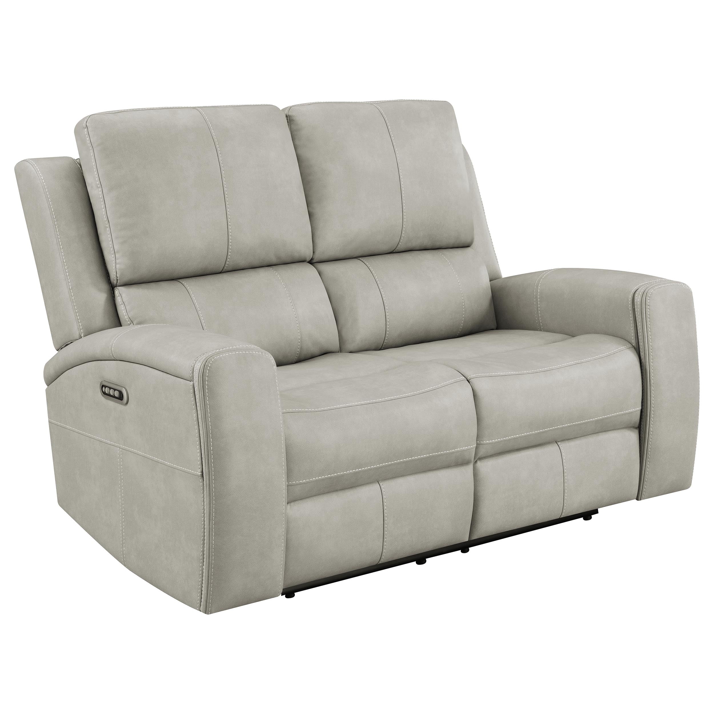 Brickston Triple Power Reclining Sofa Set Grey