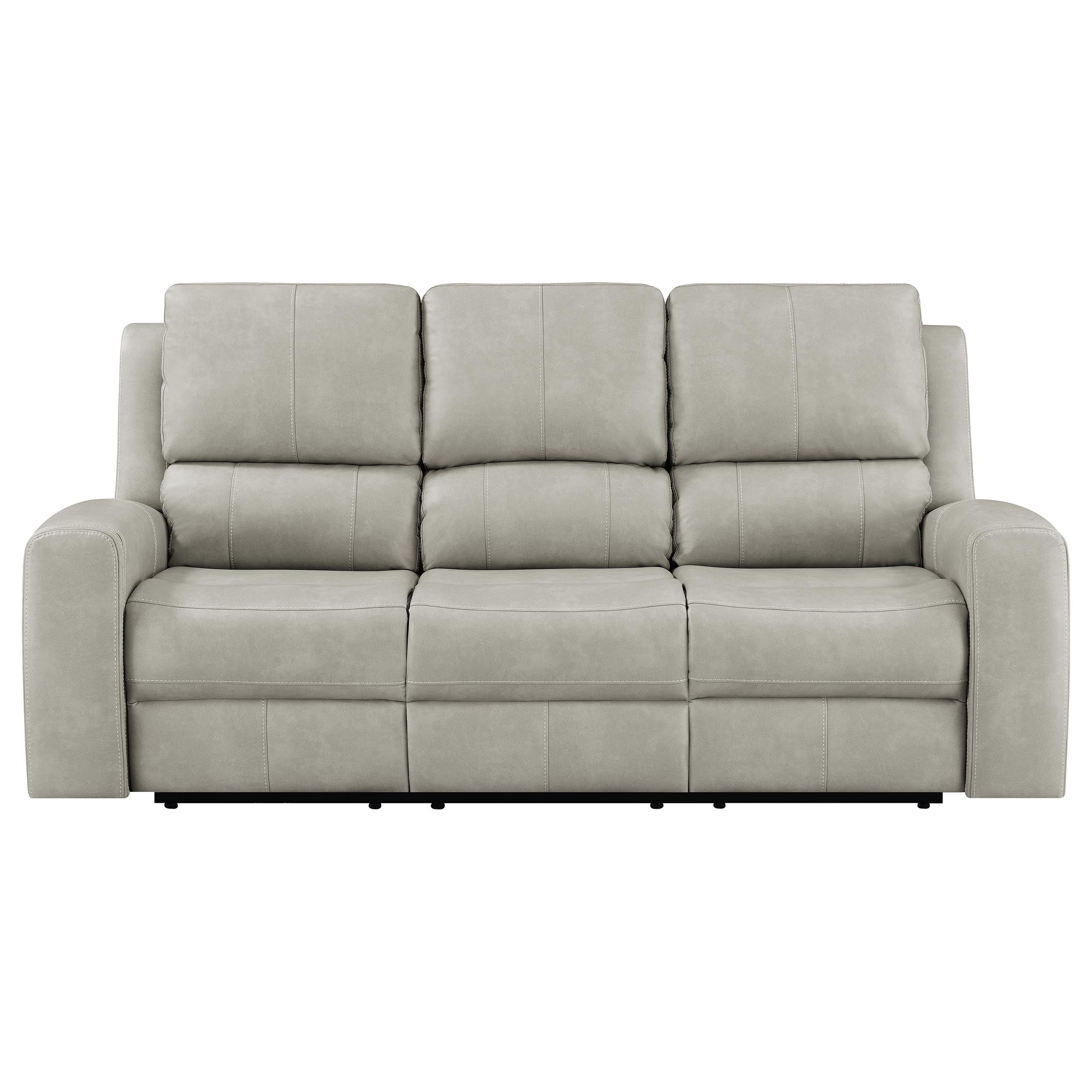 Brickston Triple Power Reclining Sofa Grey