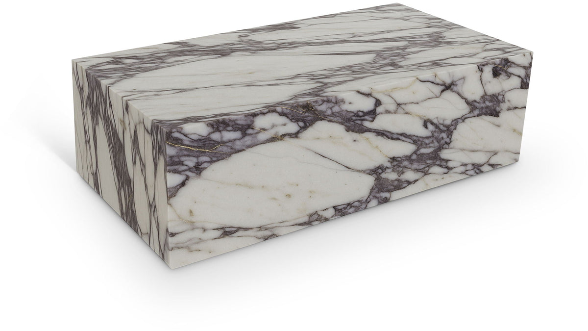 Bolzano - Marble & Travertine Table - Viola White / Gray