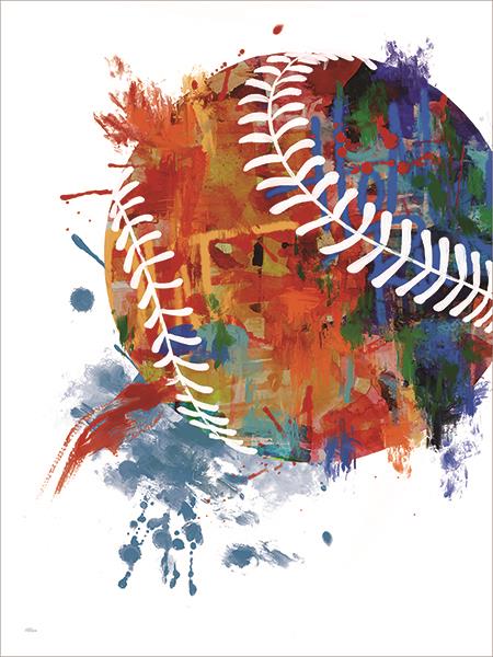 Baseball Splash By Cat Thurman Designs Giclee Canvas