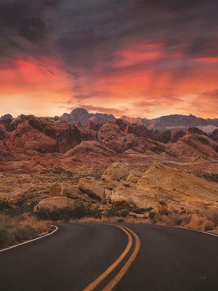 Sunset Valley Road By Martin Podt Photography Giclee Canvas