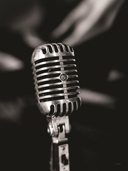 Vintage Microphone By Jennifer Rigsby Giclee Canvas