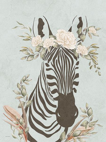 Safari Zebra Dreaming By Yass Naffas Designs Giclee Canvas