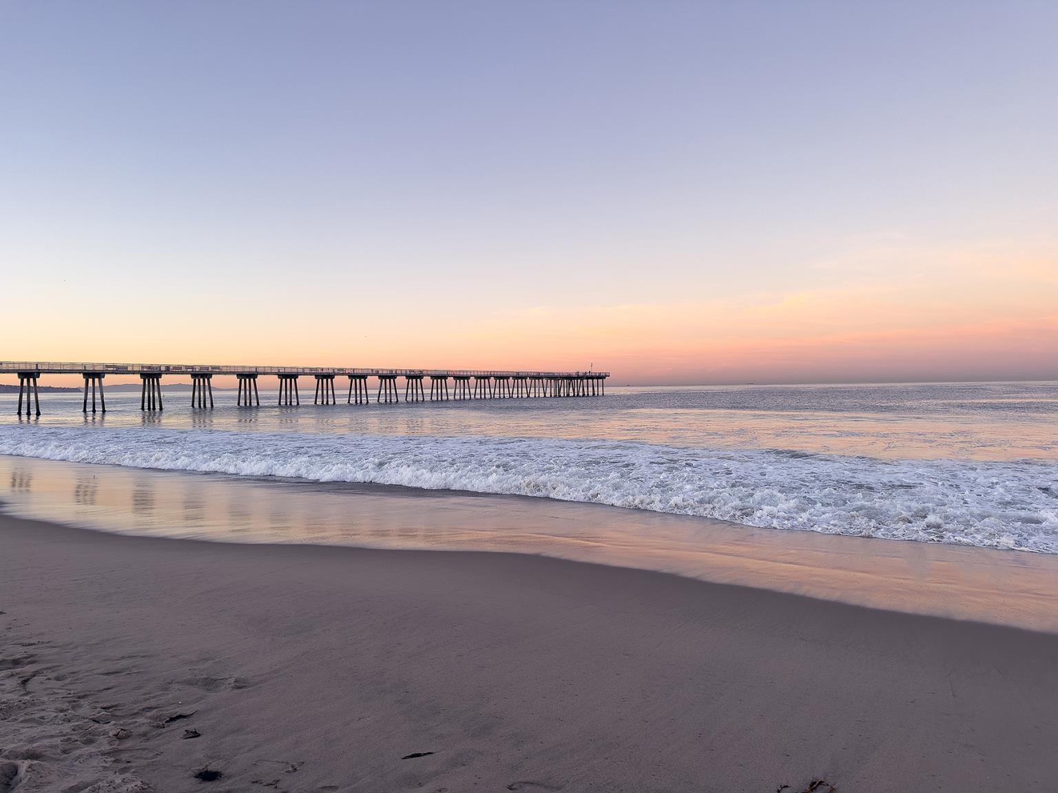 Hermosa Beach Pier By Kathy Mansfield Giclee Canvas