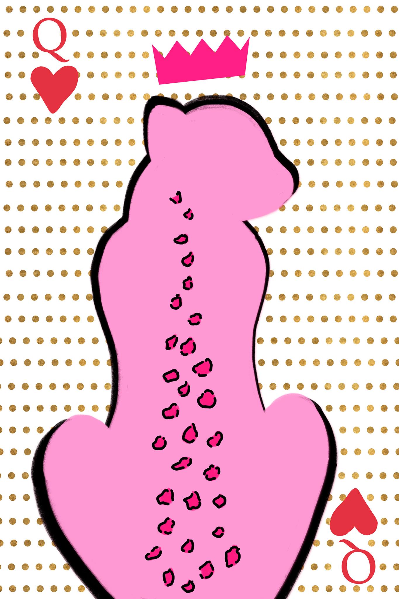 Queen Cheetah Card By Anna Quach Giclee Canvas