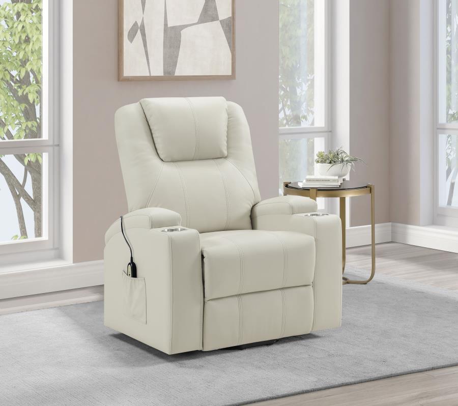 Armstrong Upholstered Power Lift Massage Recliner