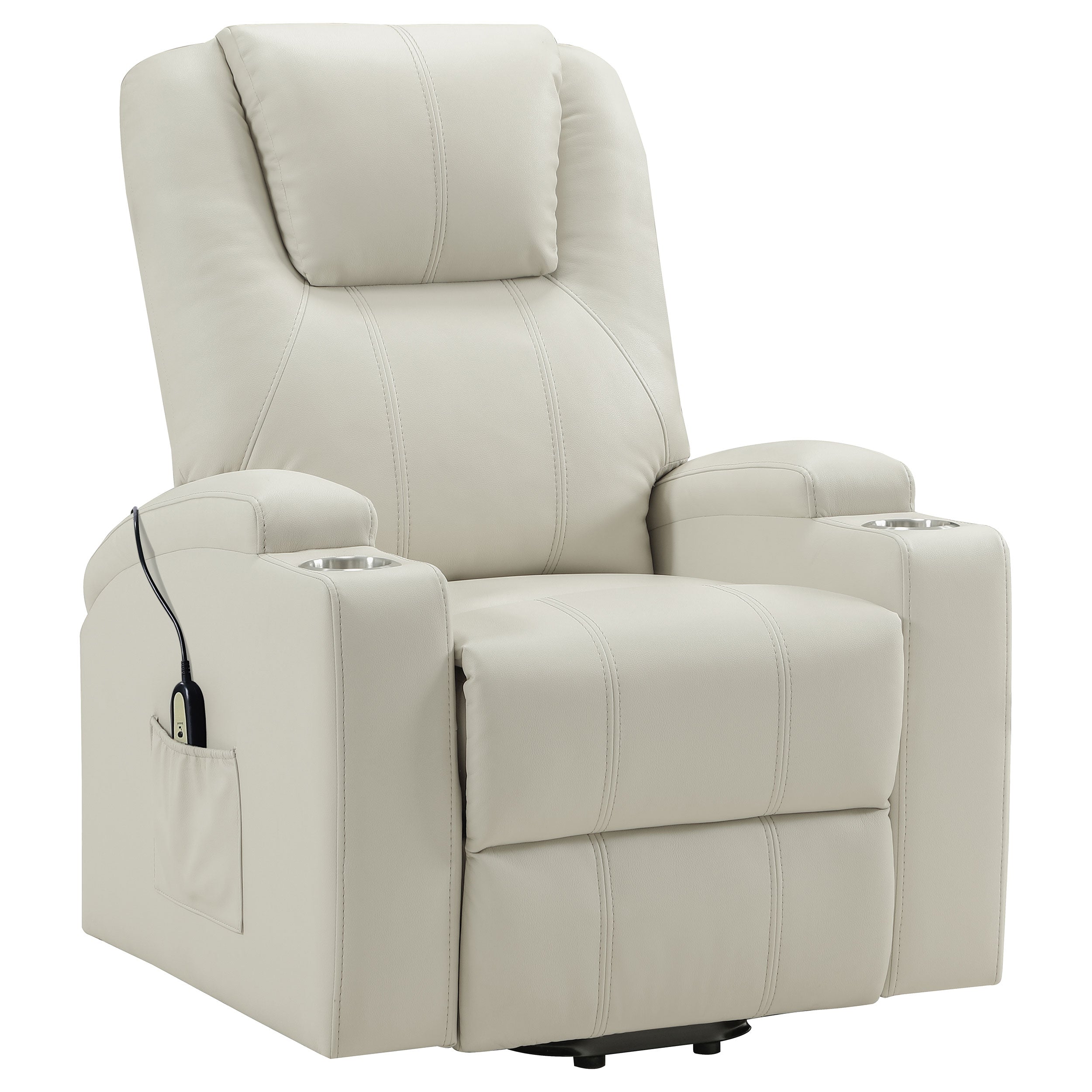 Armstrong Upholstered Power Lift Massage Recliner