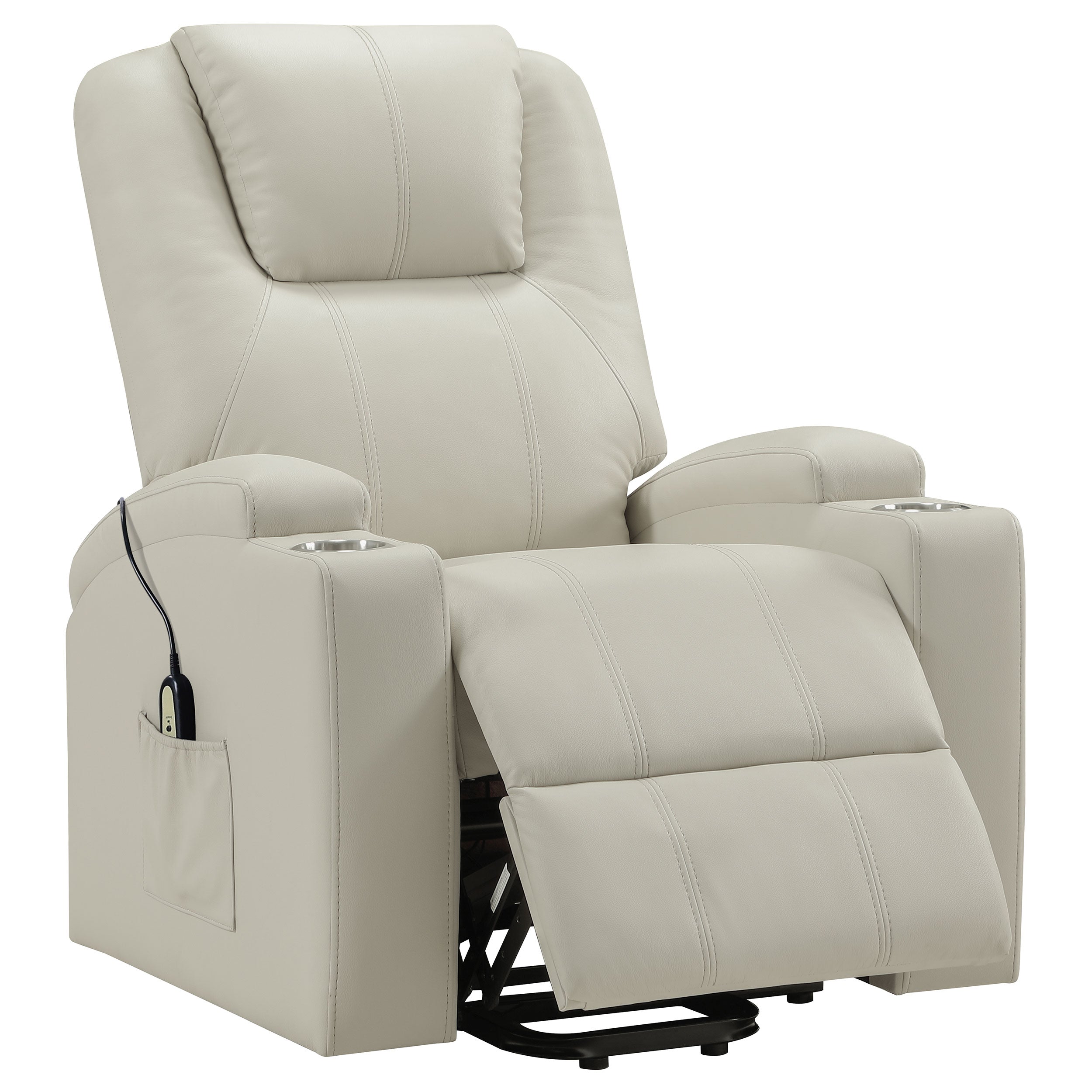Armstrong Upholstered Power Lift Massage Recliner
